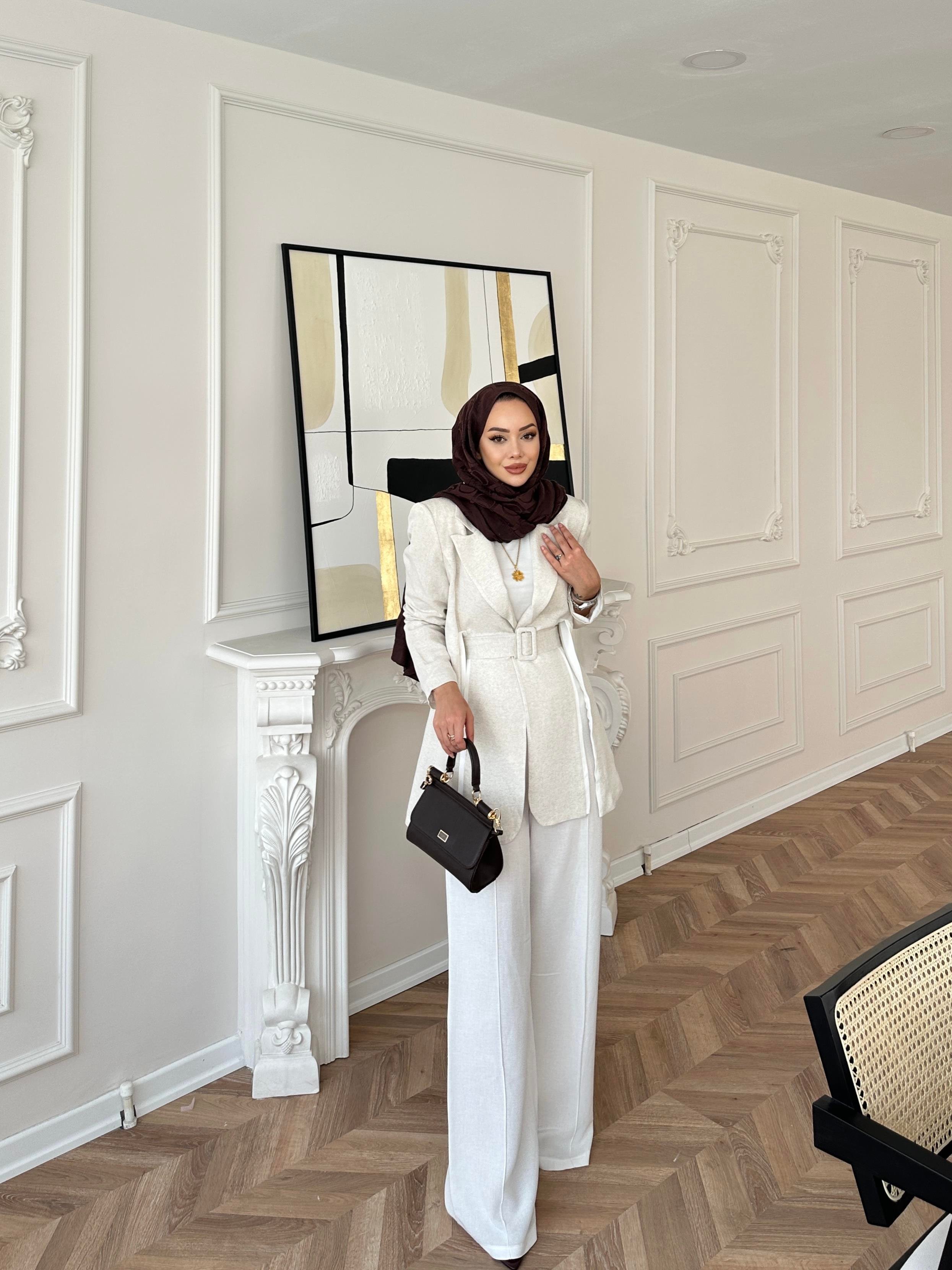 Aria Keten Takım Bej 