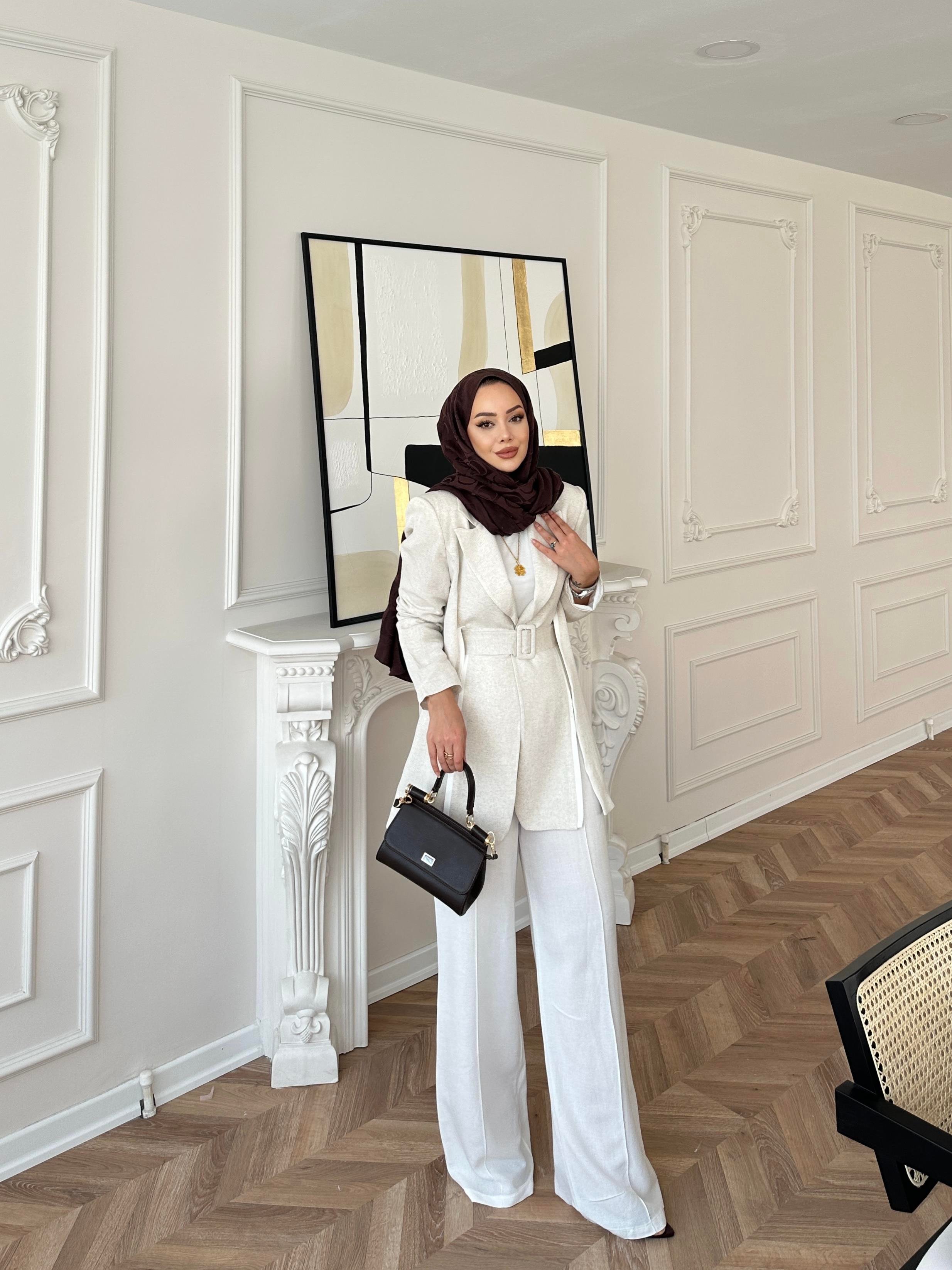 Aria Keten Takım Bej 