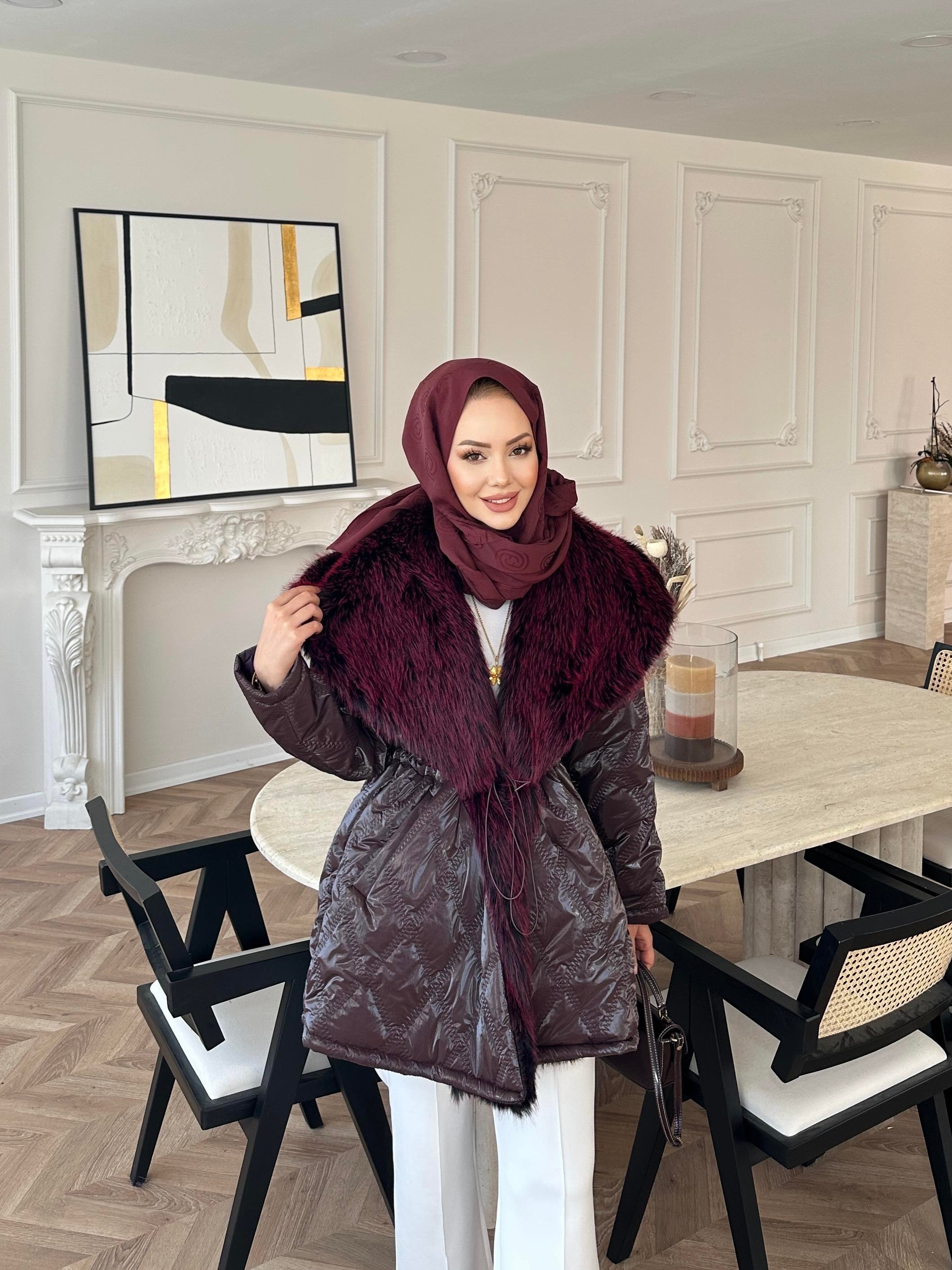 Arjana Şişme Mont Bordo