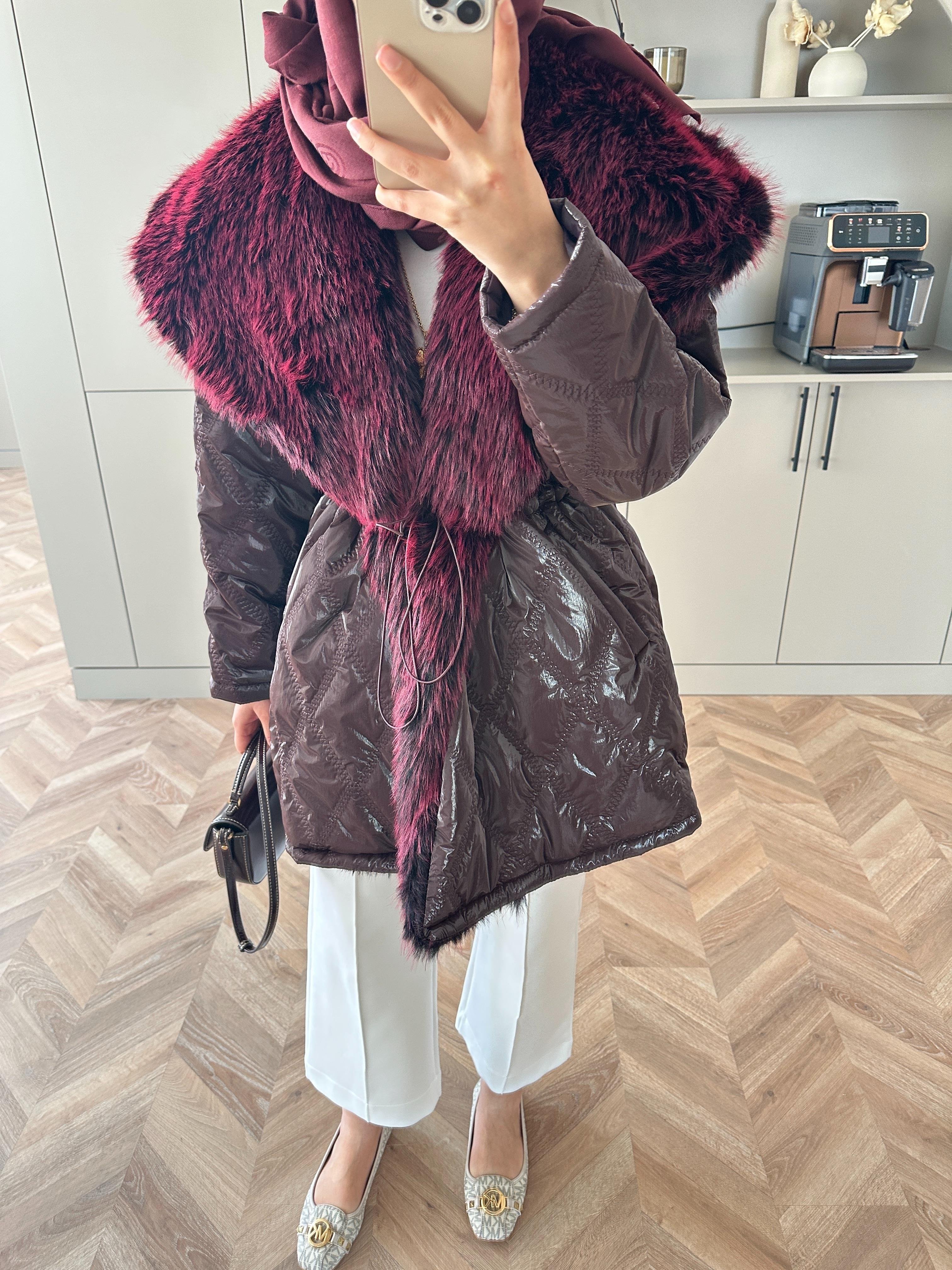 Arjana Şişme Mont Bordo