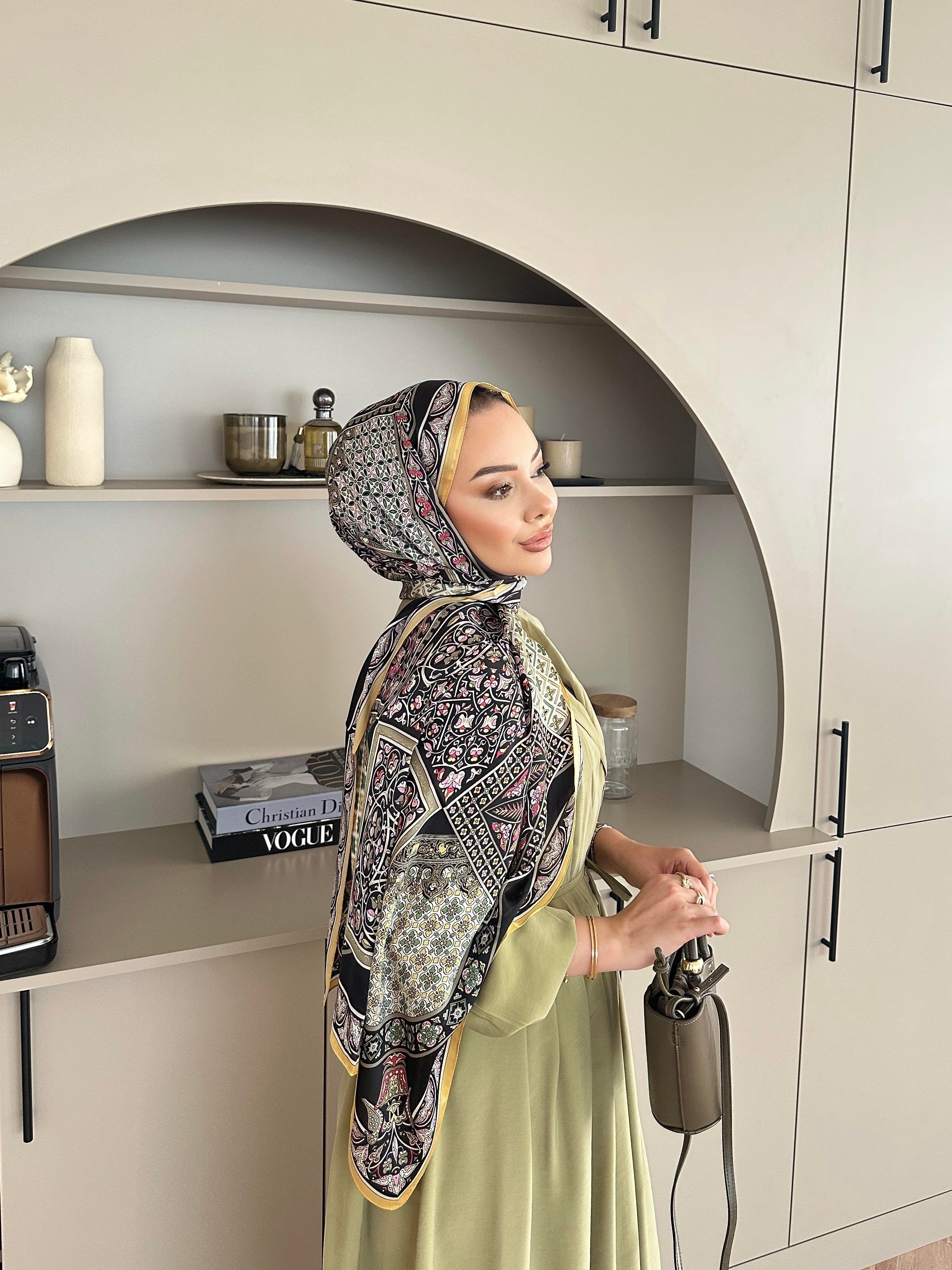 Asu İthal İpek Vual Şal Yağ Yeşili