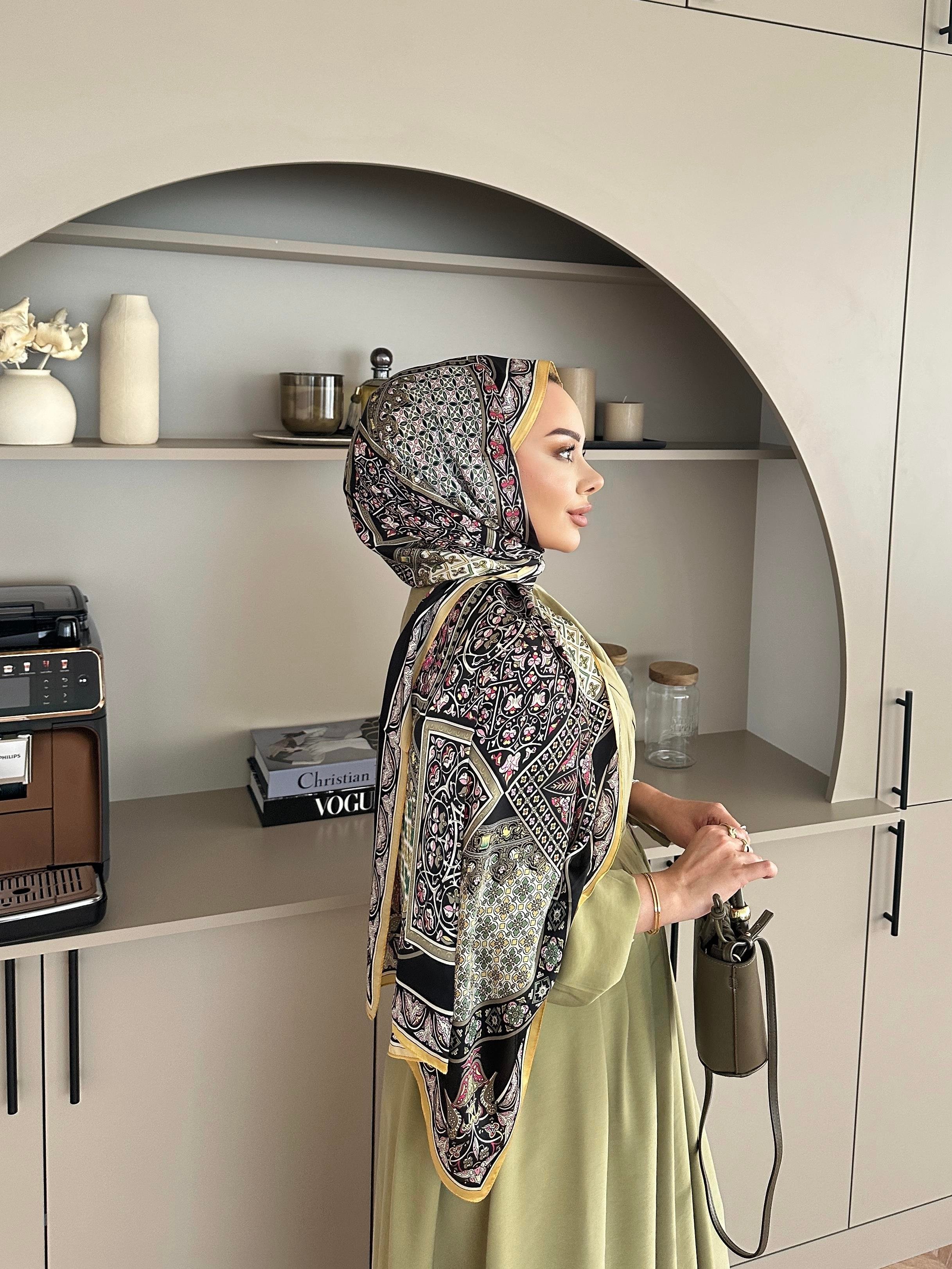 Asu İthal İpek Vual Şal Yağ Yeşili