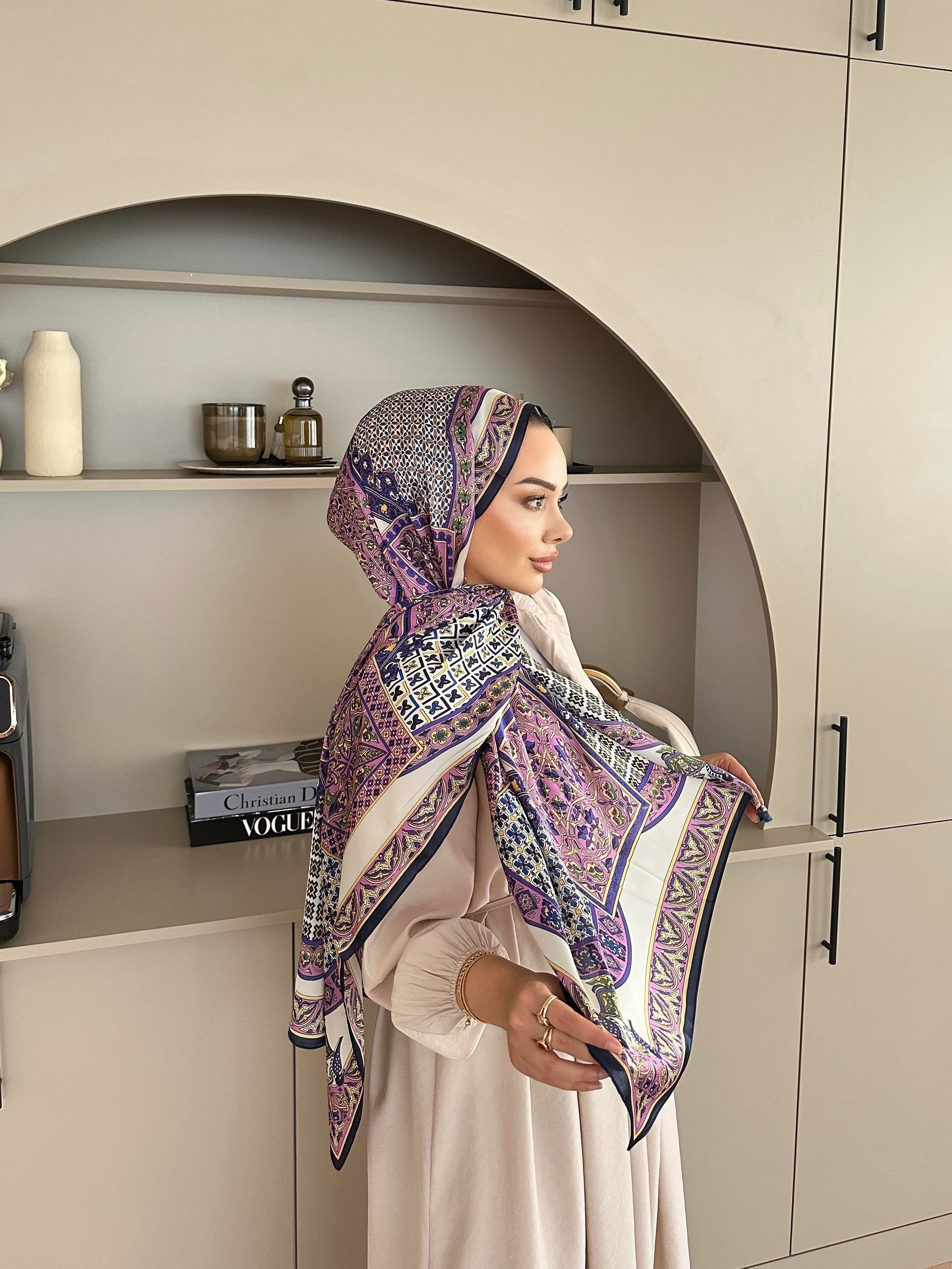 Asu İthal Vual İpek Şal Mor