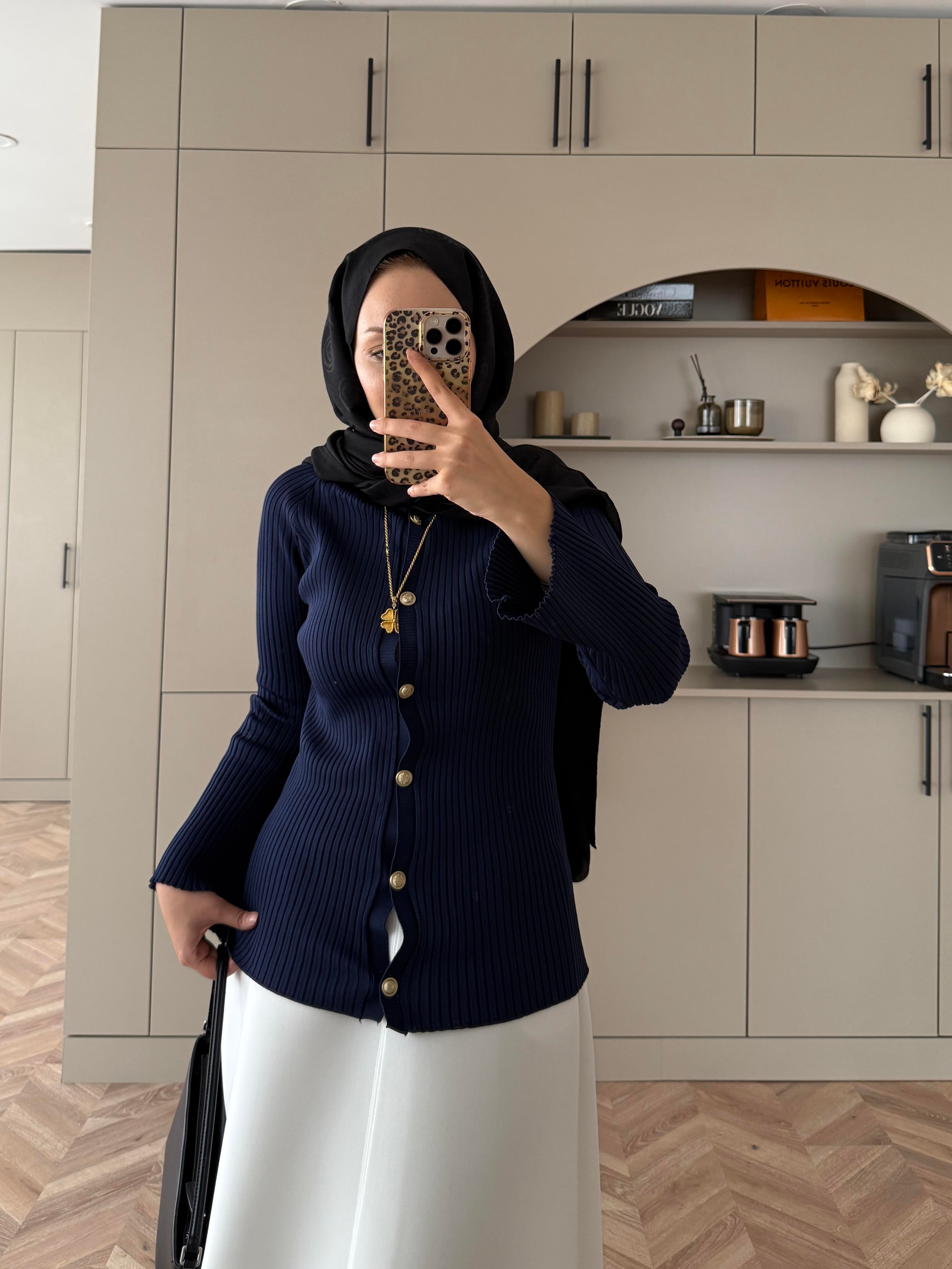 Aura Hırka Lacivert