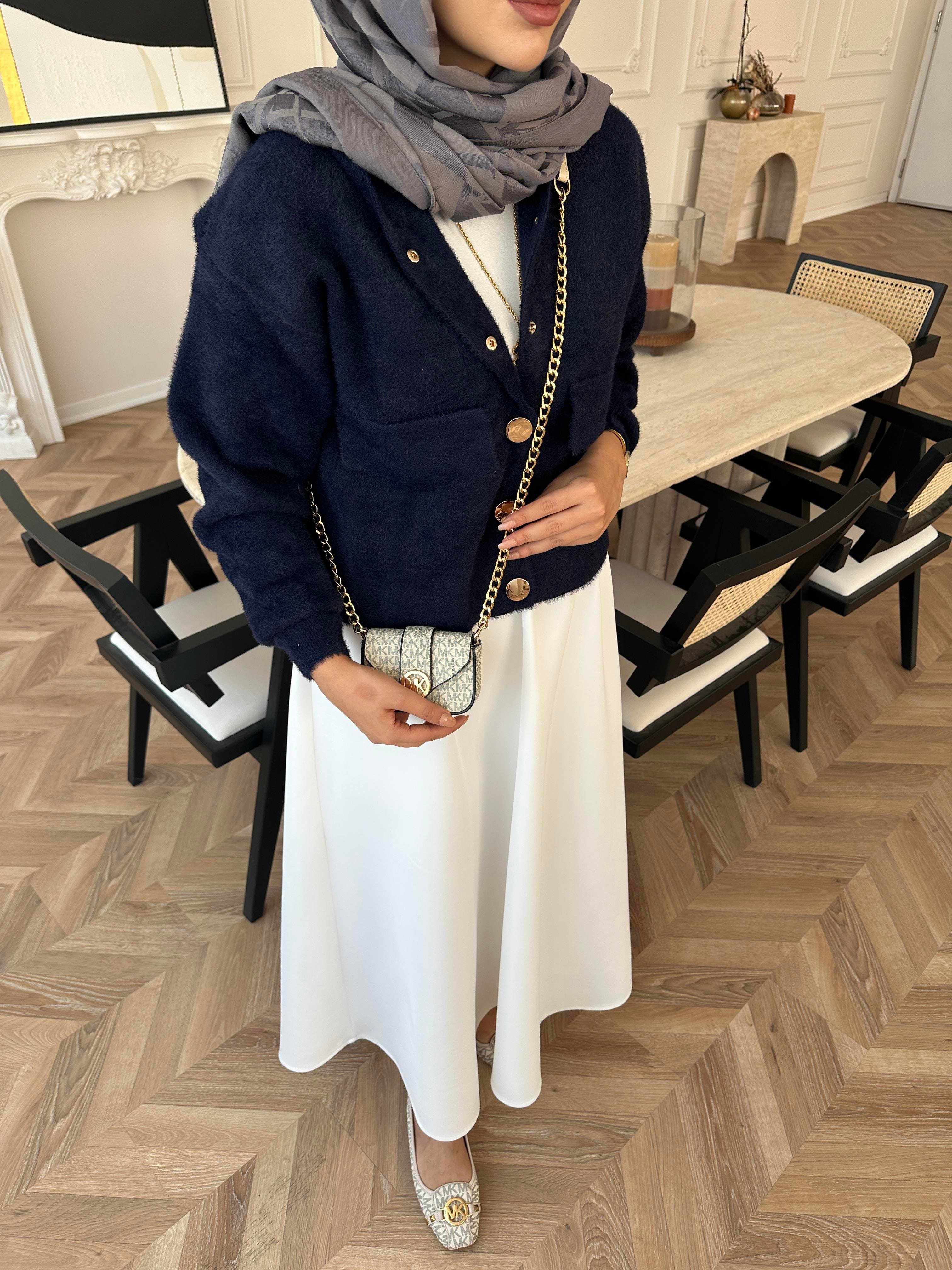 Becca Angora Hırka Lacivert