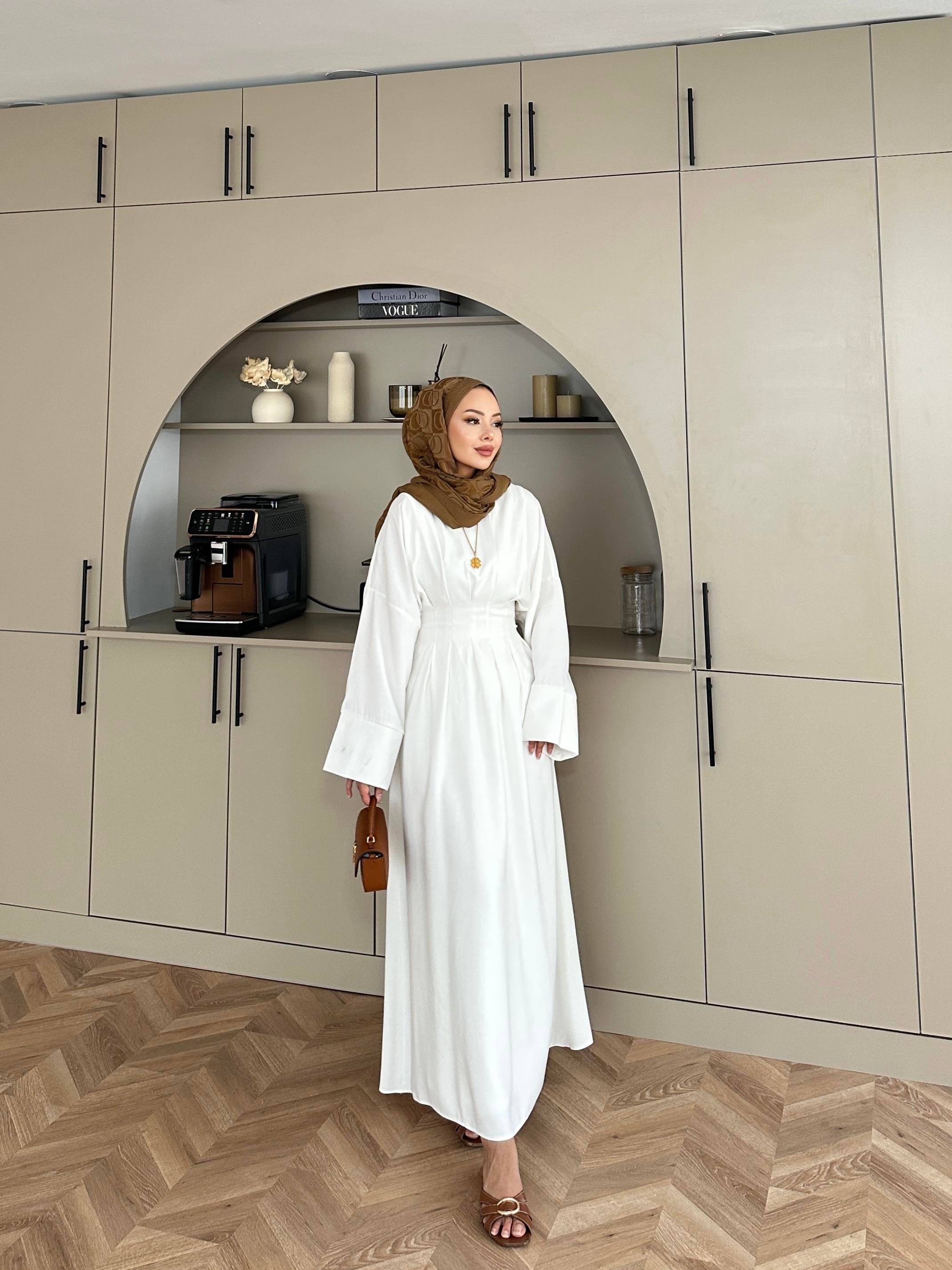 Benan Tensel Elbise Beyaz 