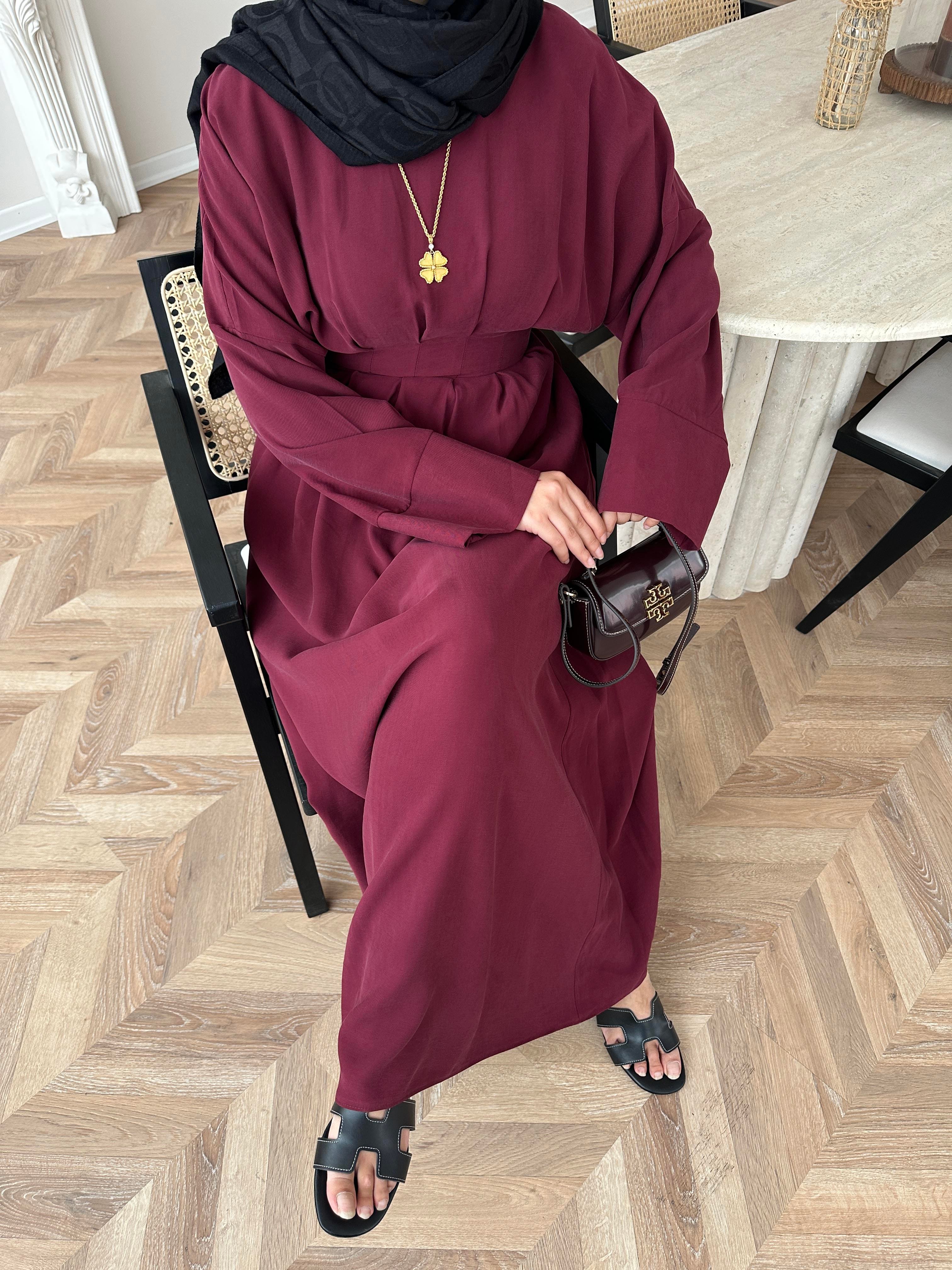 Benan Tensel Elbise Bordo