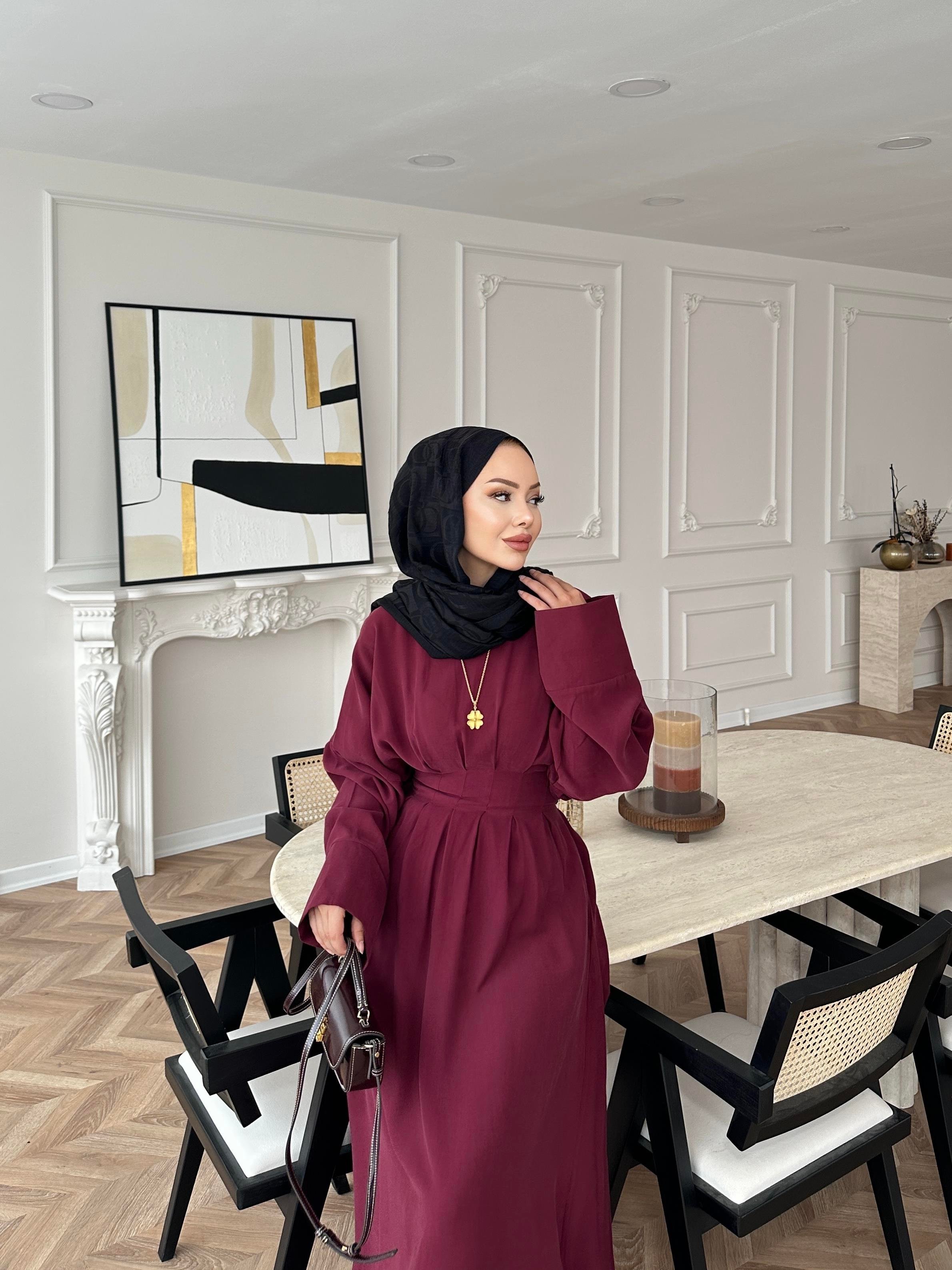 Benan Tensel Elbise Bordo