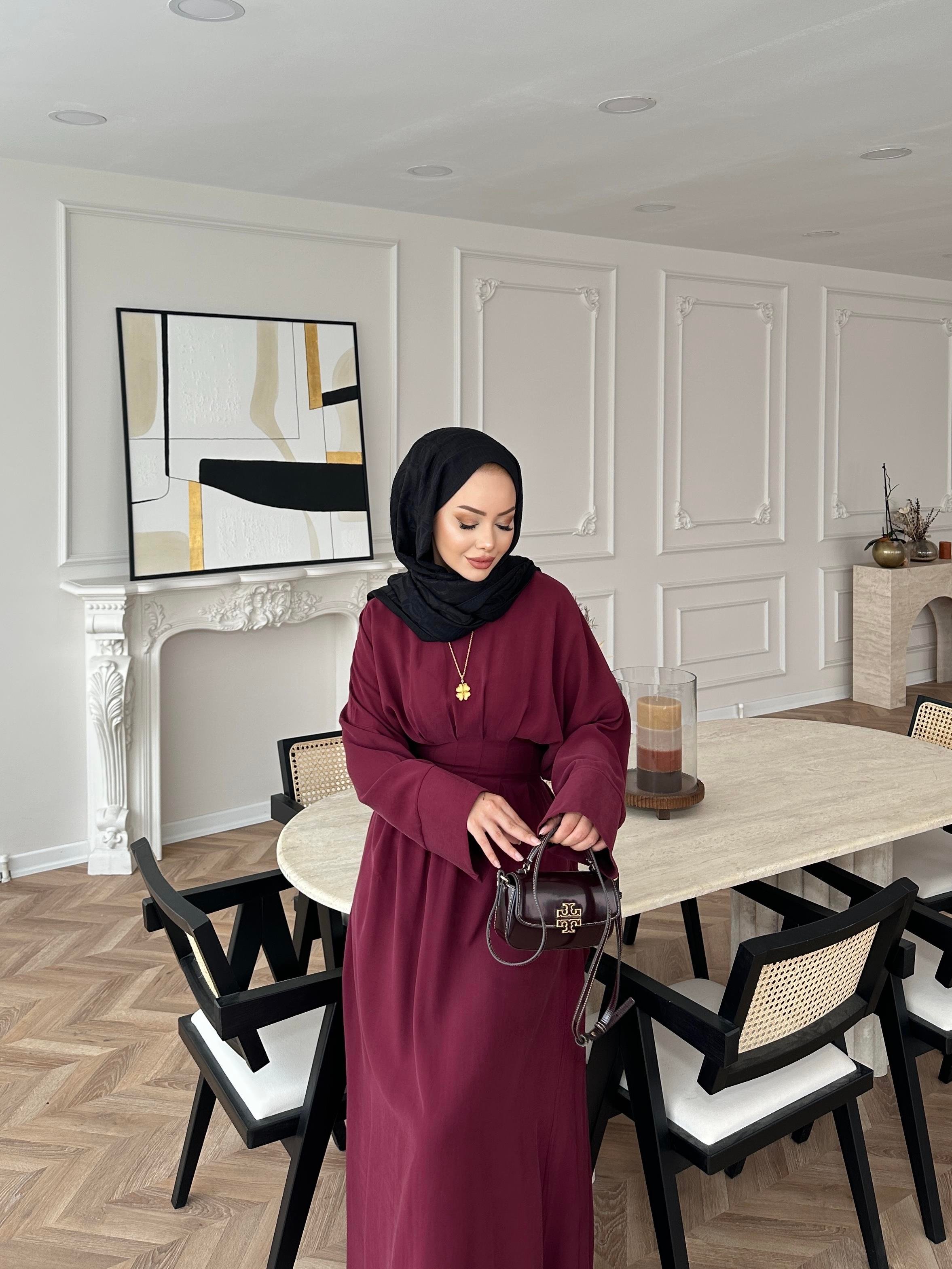 Benan Tensel Elbise Bordo