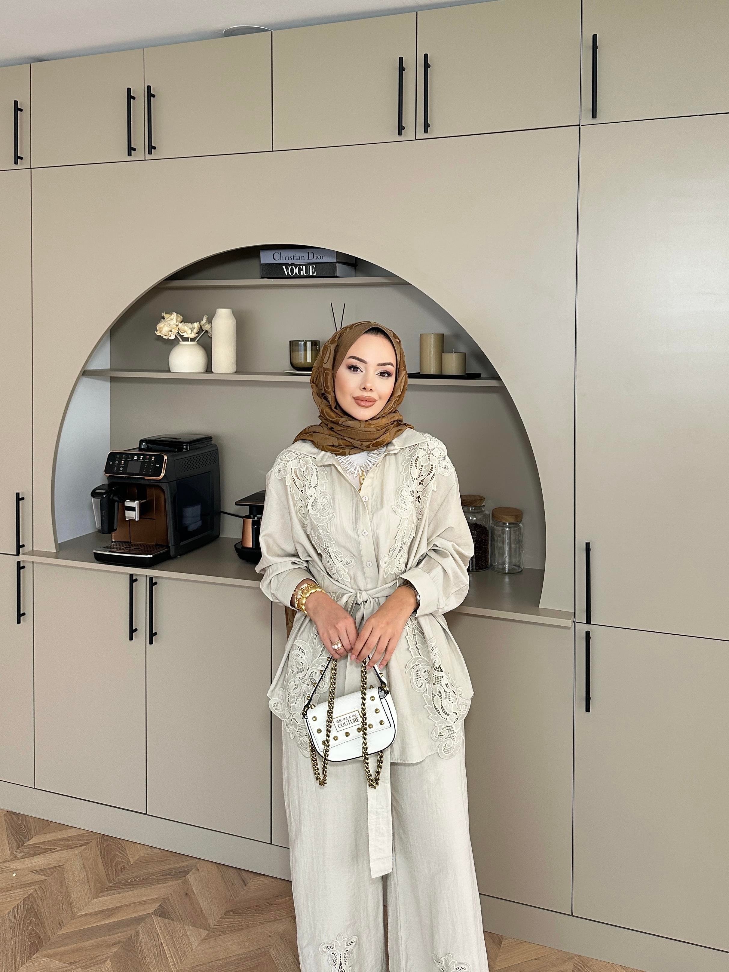 Biana Pantolonlu Takım Bej