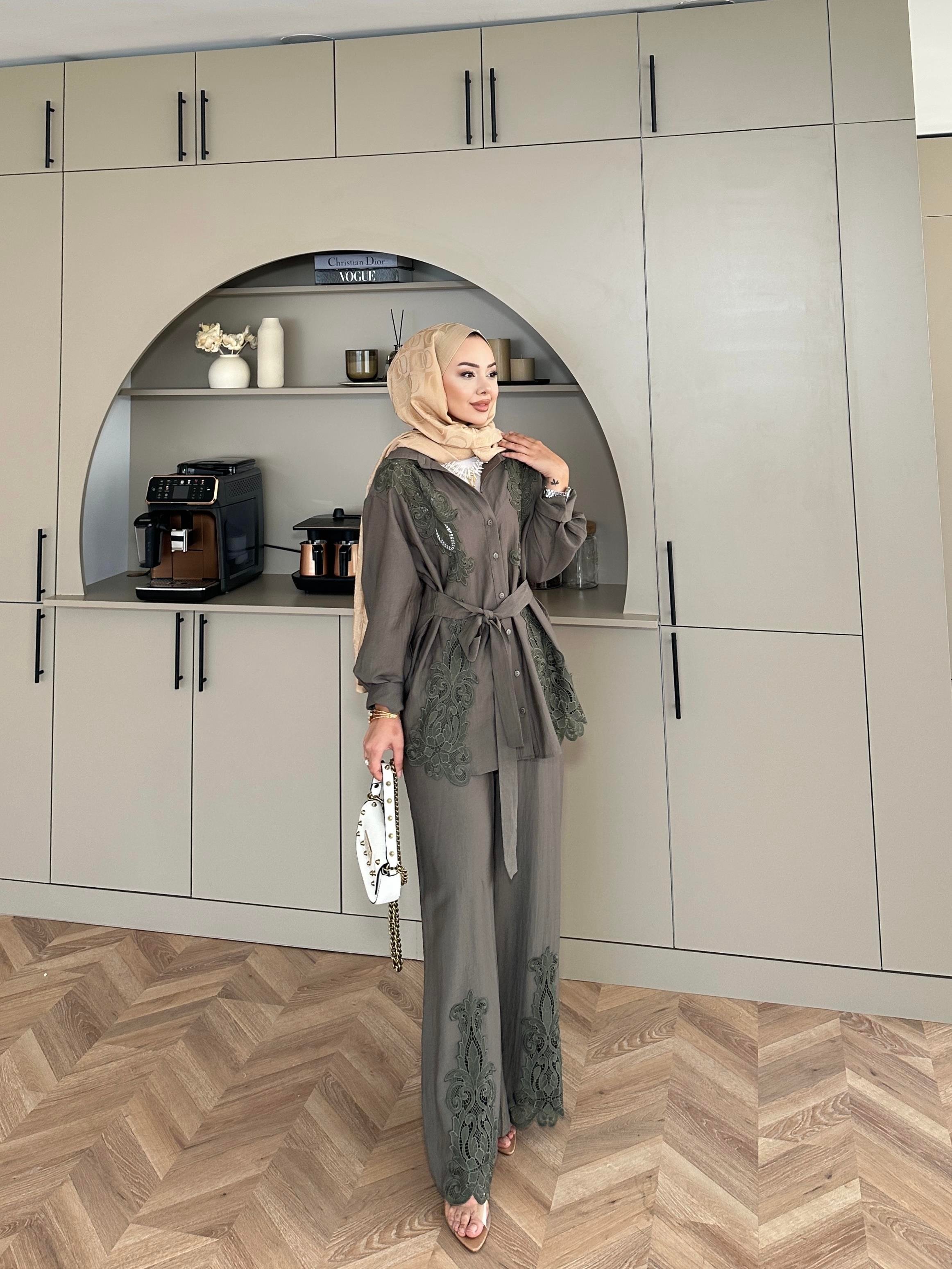 Biana Pantolonlu Takım Haki