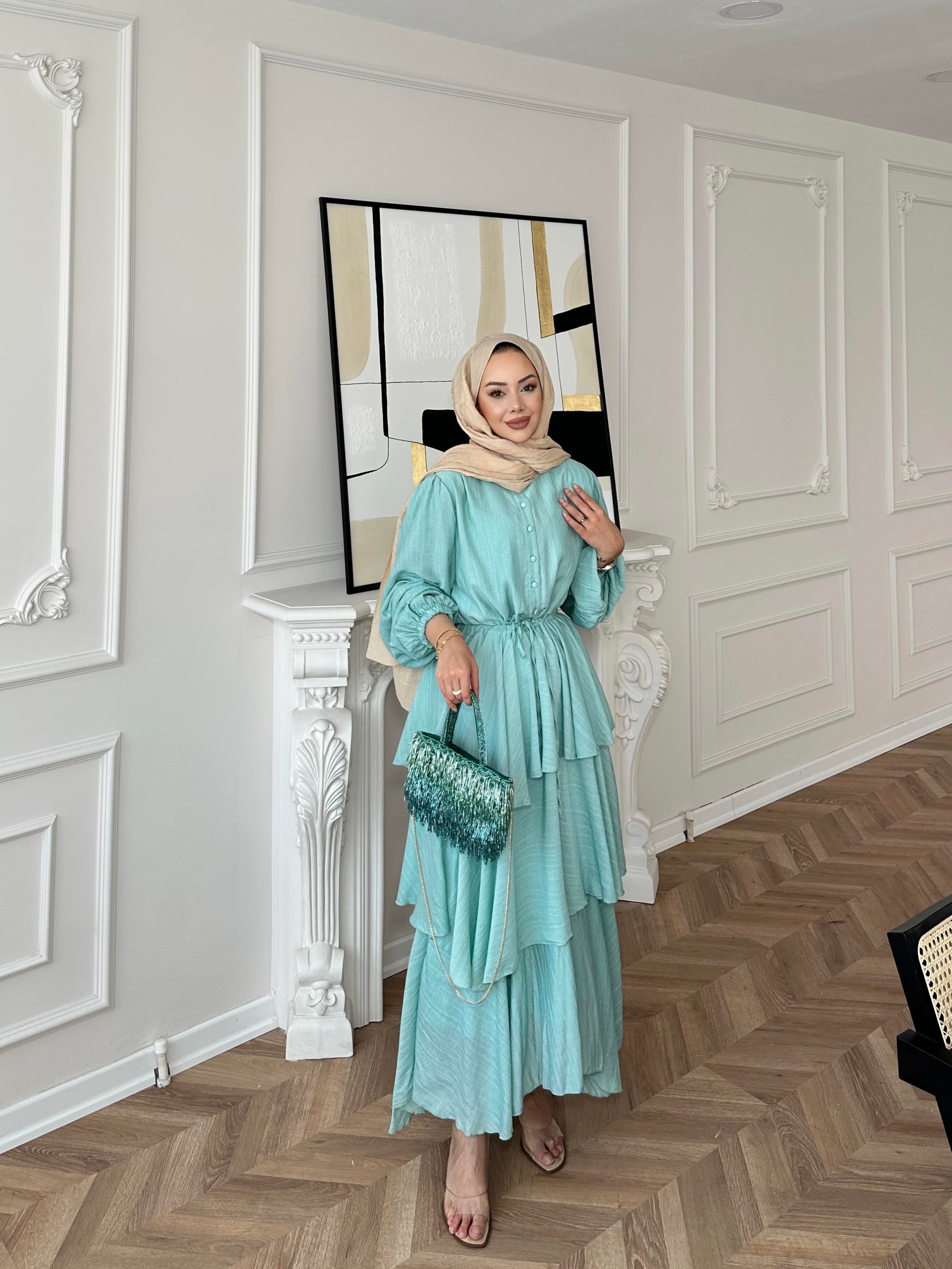 Bloom Kat Kat Elbise Su Yeşili