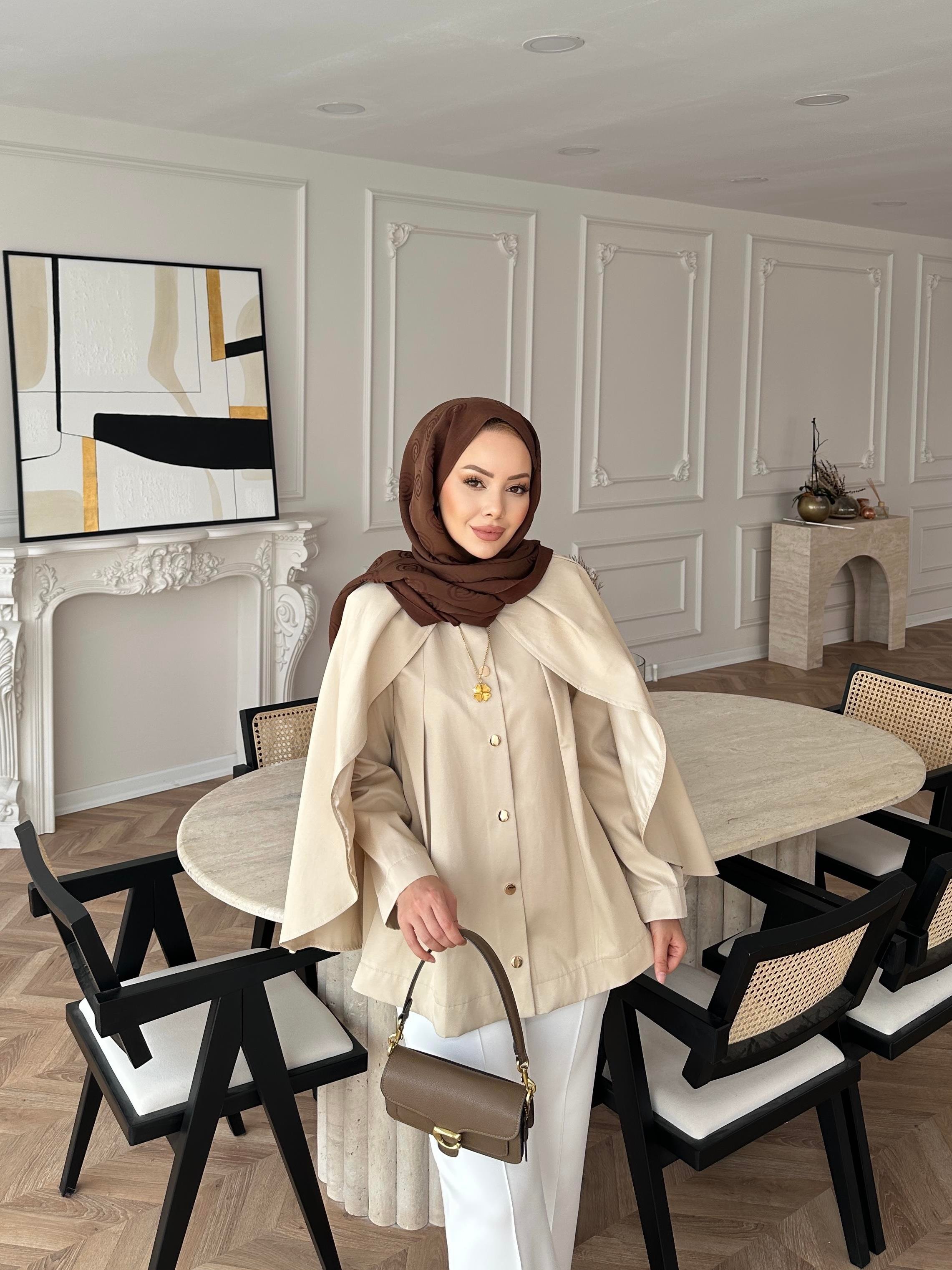 Blur Yarasa Kollu Trençkot Bej