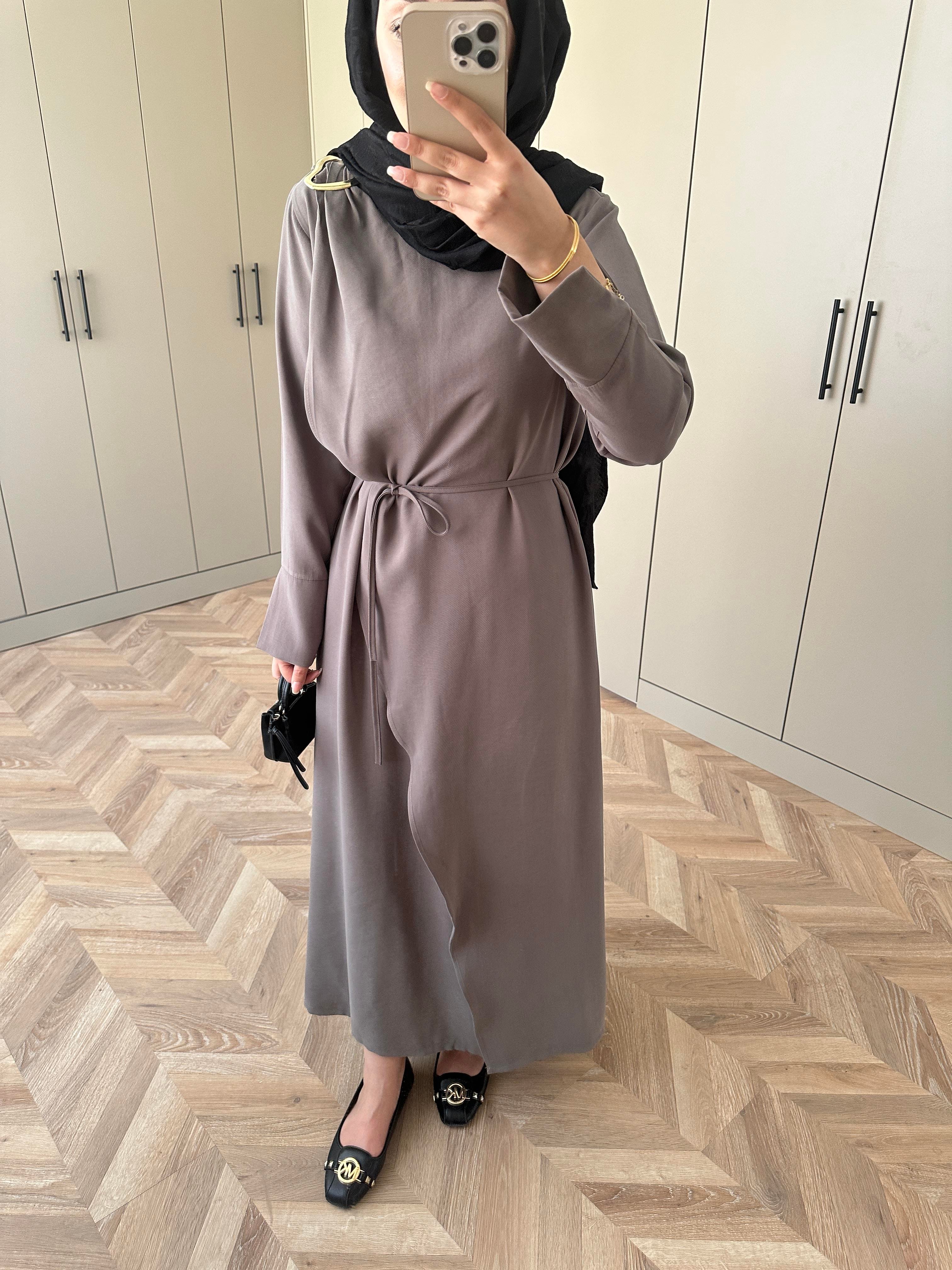 Candy Broşlu Elbise Antrasit