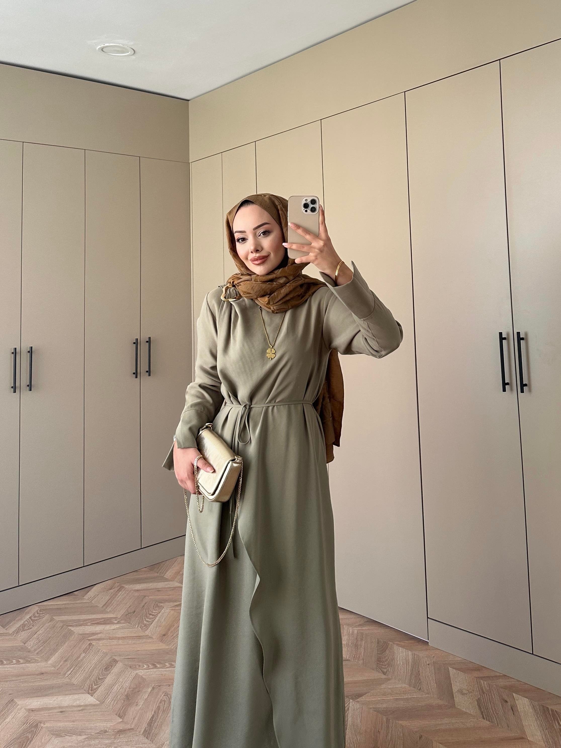 Candy Broşlu Elbise Haki