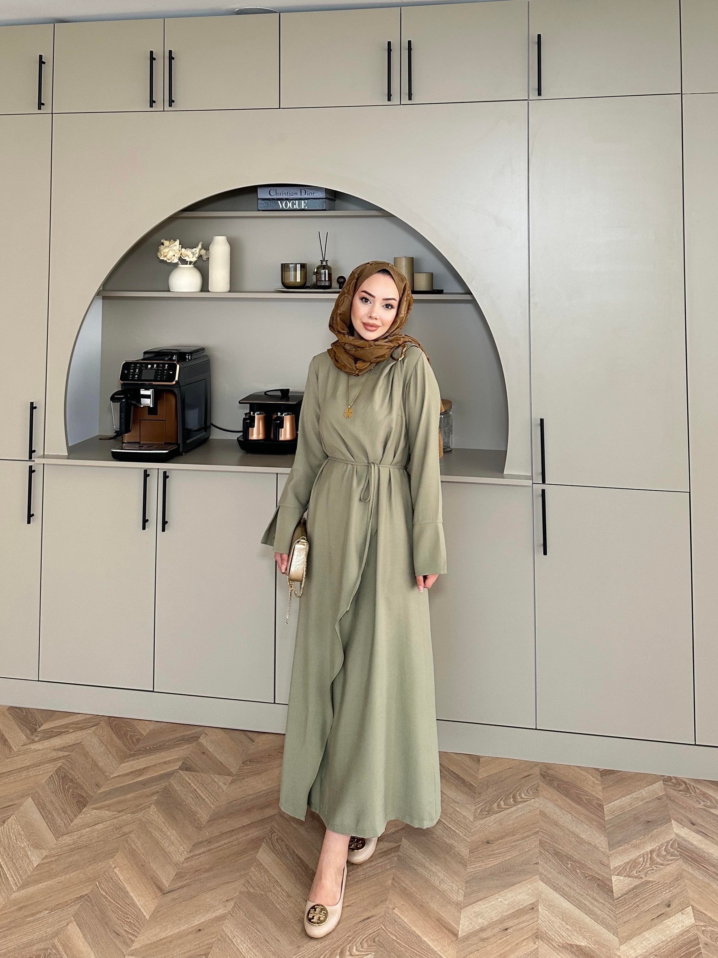 Candy Broşlu Elbise Haki