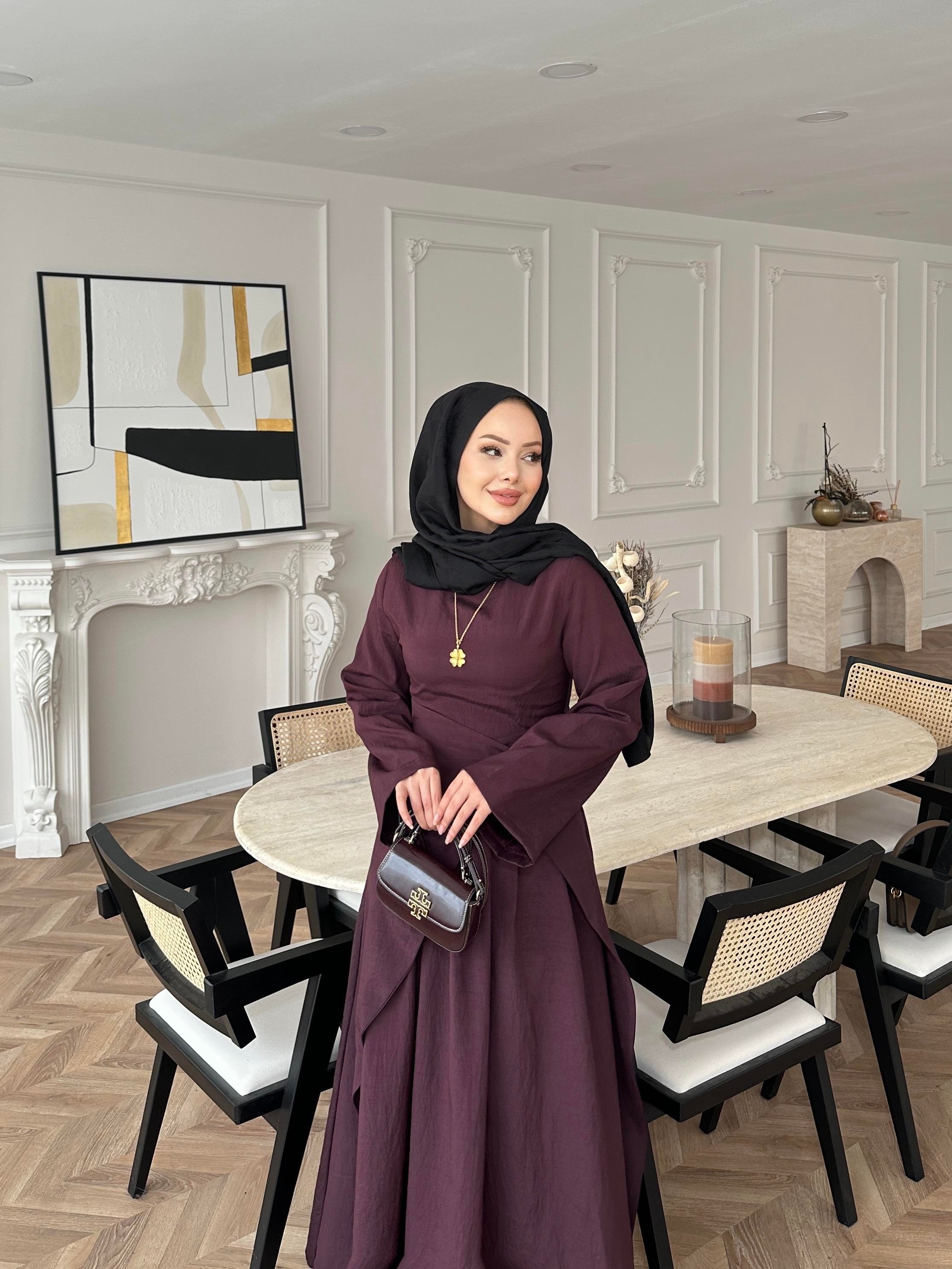 Carla Qupra Piliseli Elbise Mürdüm