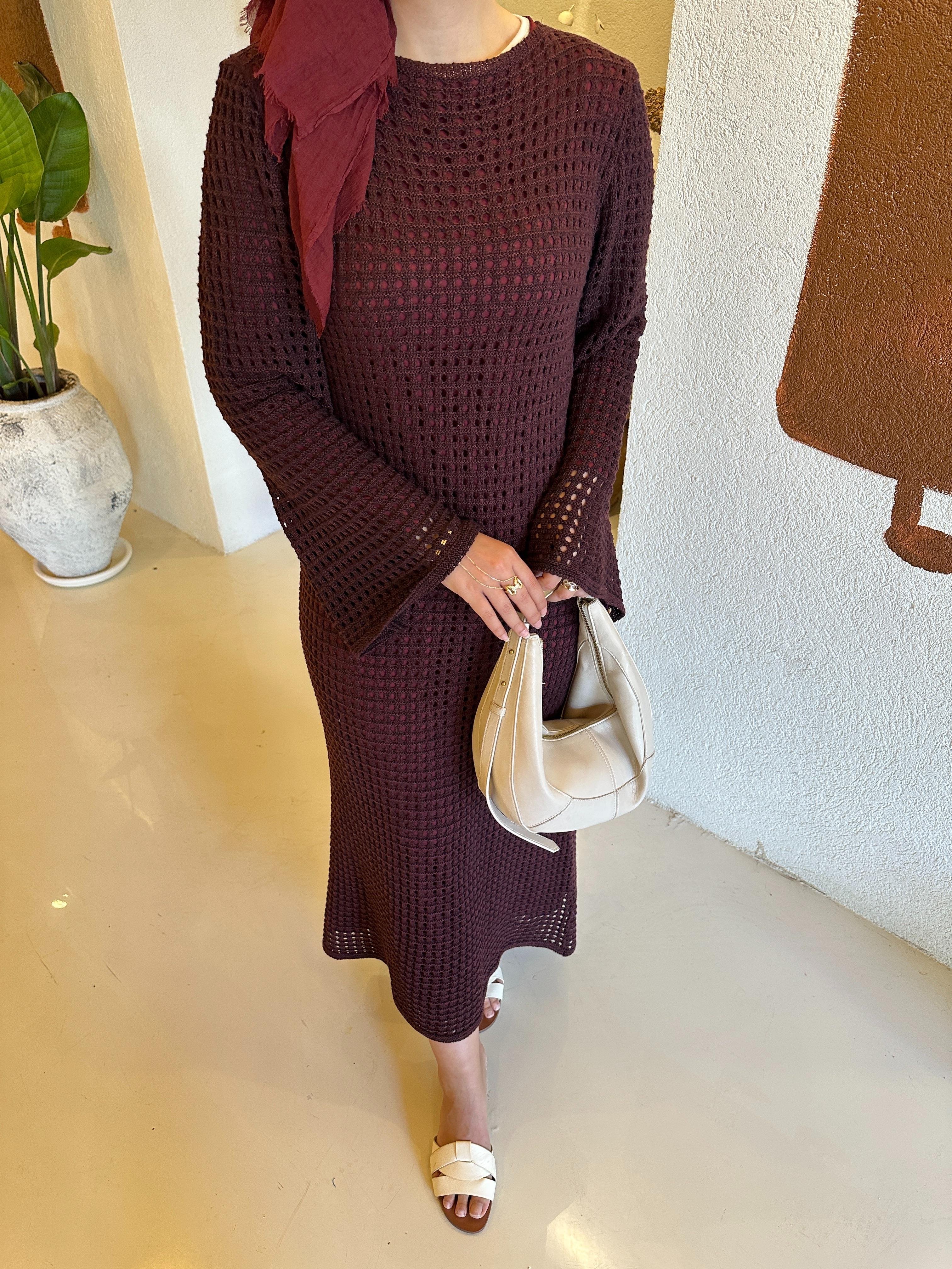 Mia Fileli Elbise Bordo