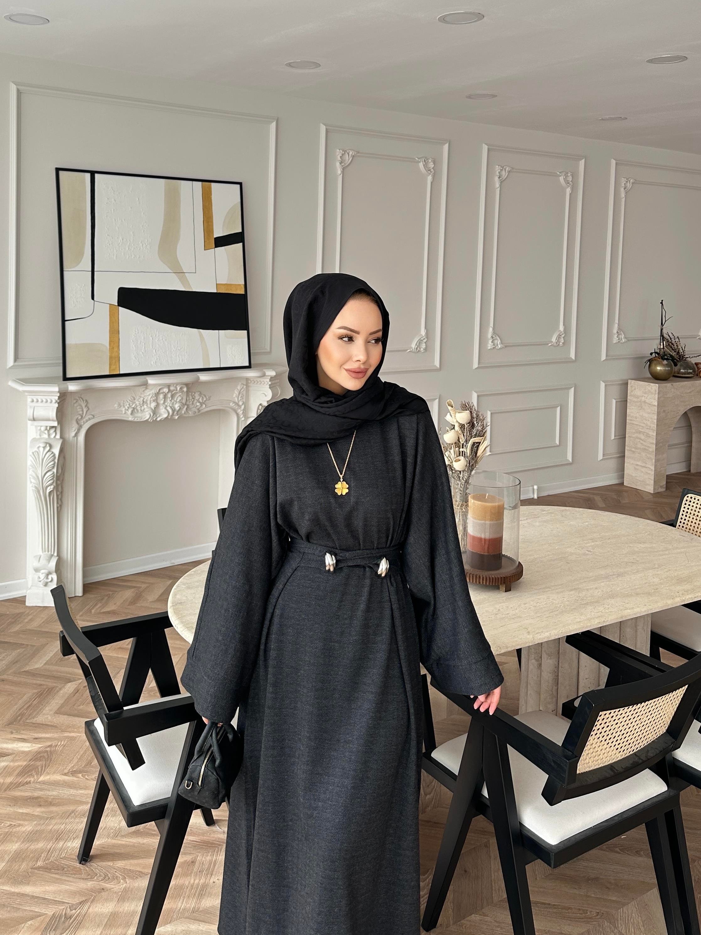 Desni İki İplik Elbise Siyah