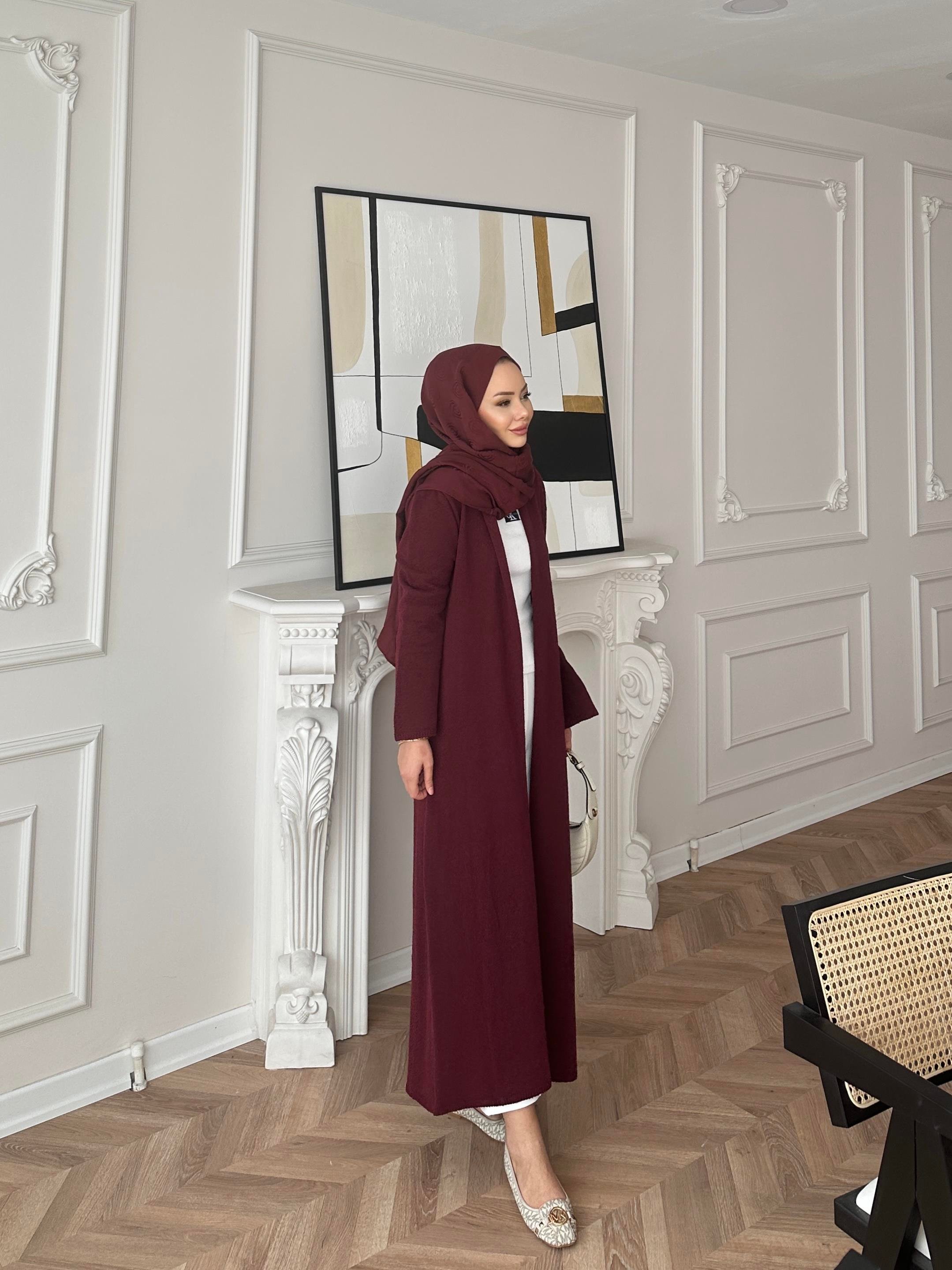 Dilay Triko Uzun Hırka Bordo