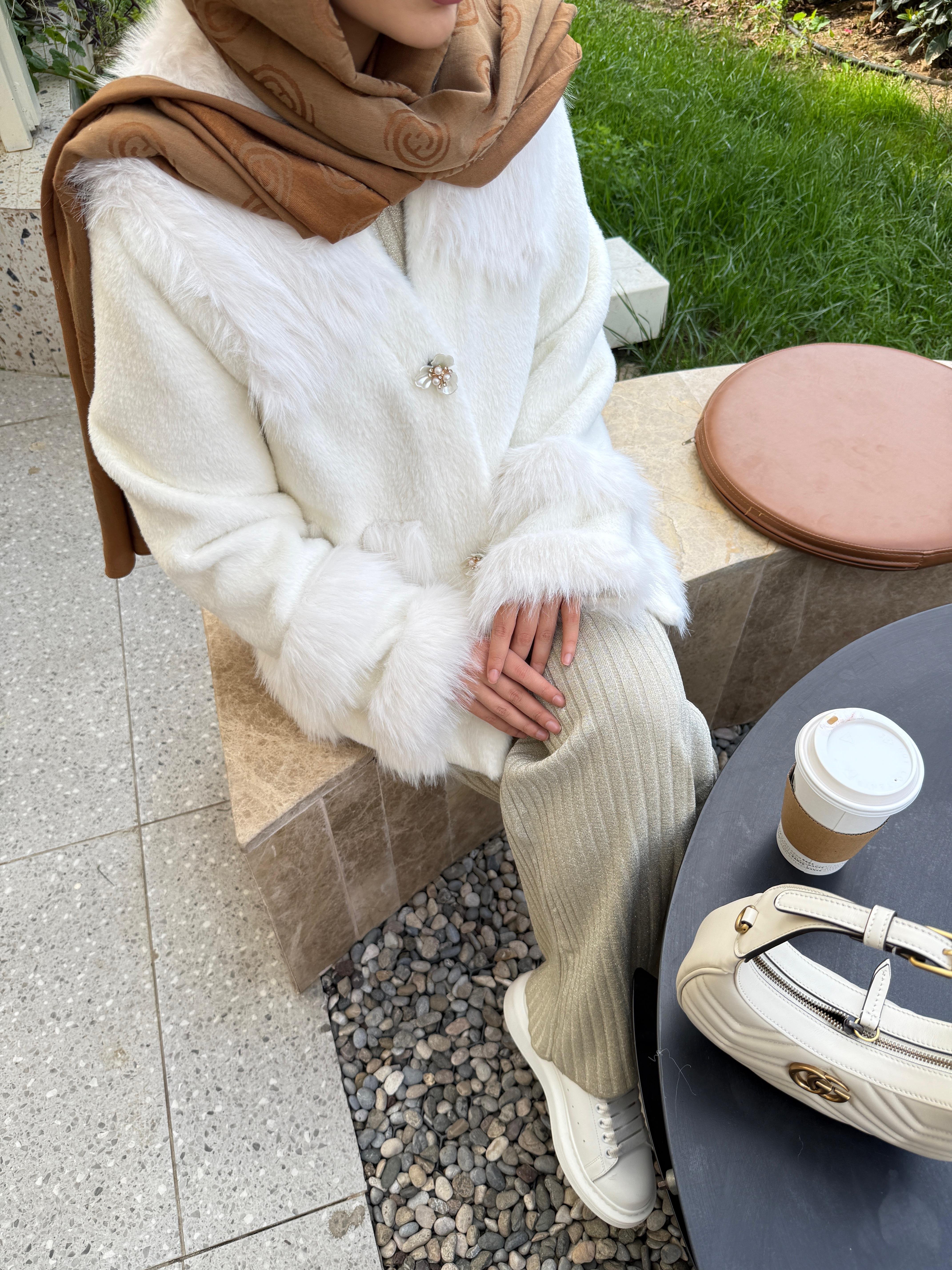 Diva Taş Detaylı Hırka/Ceket Ekru