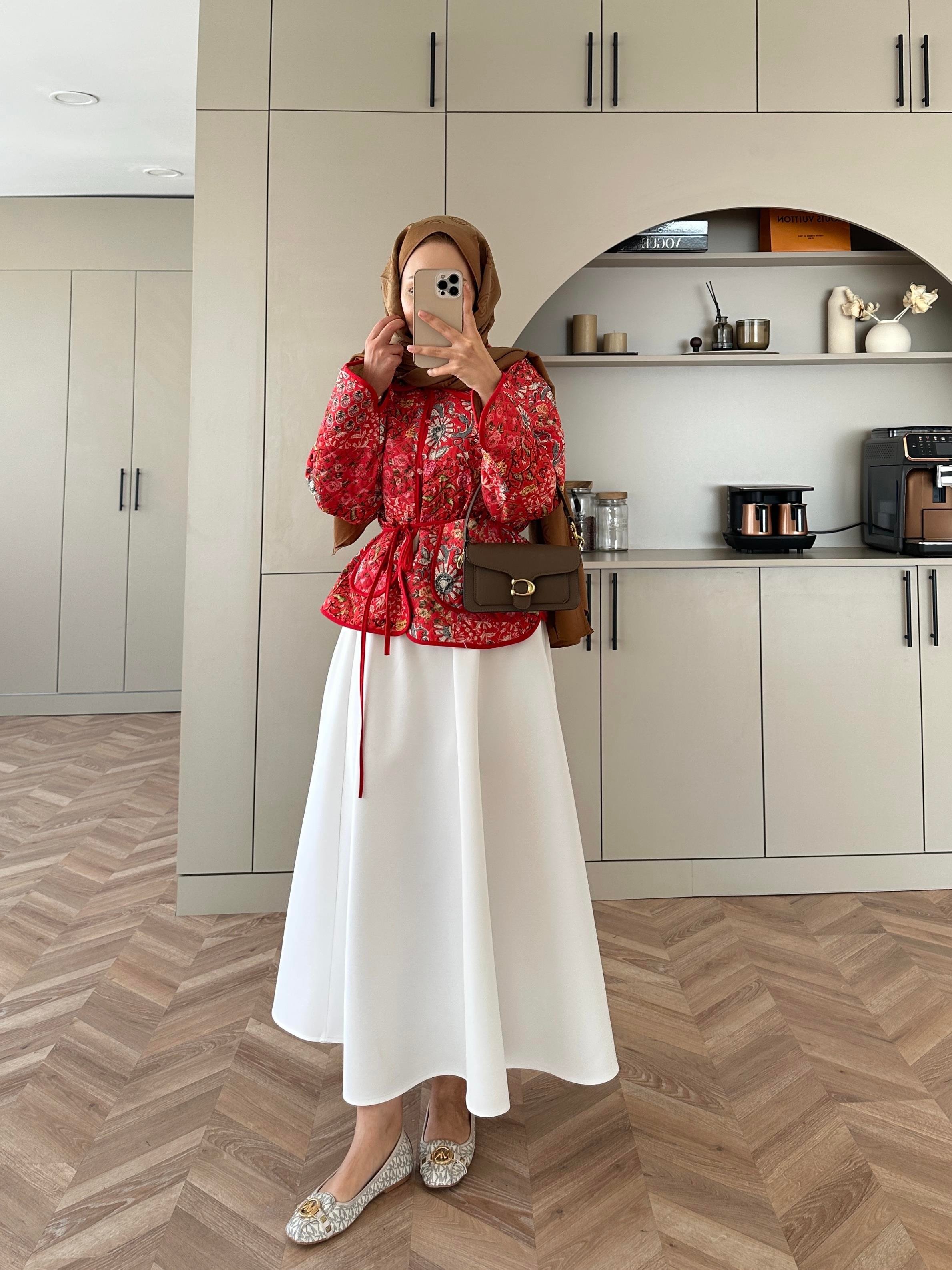 Doa Jakar Ceket Kırmızı