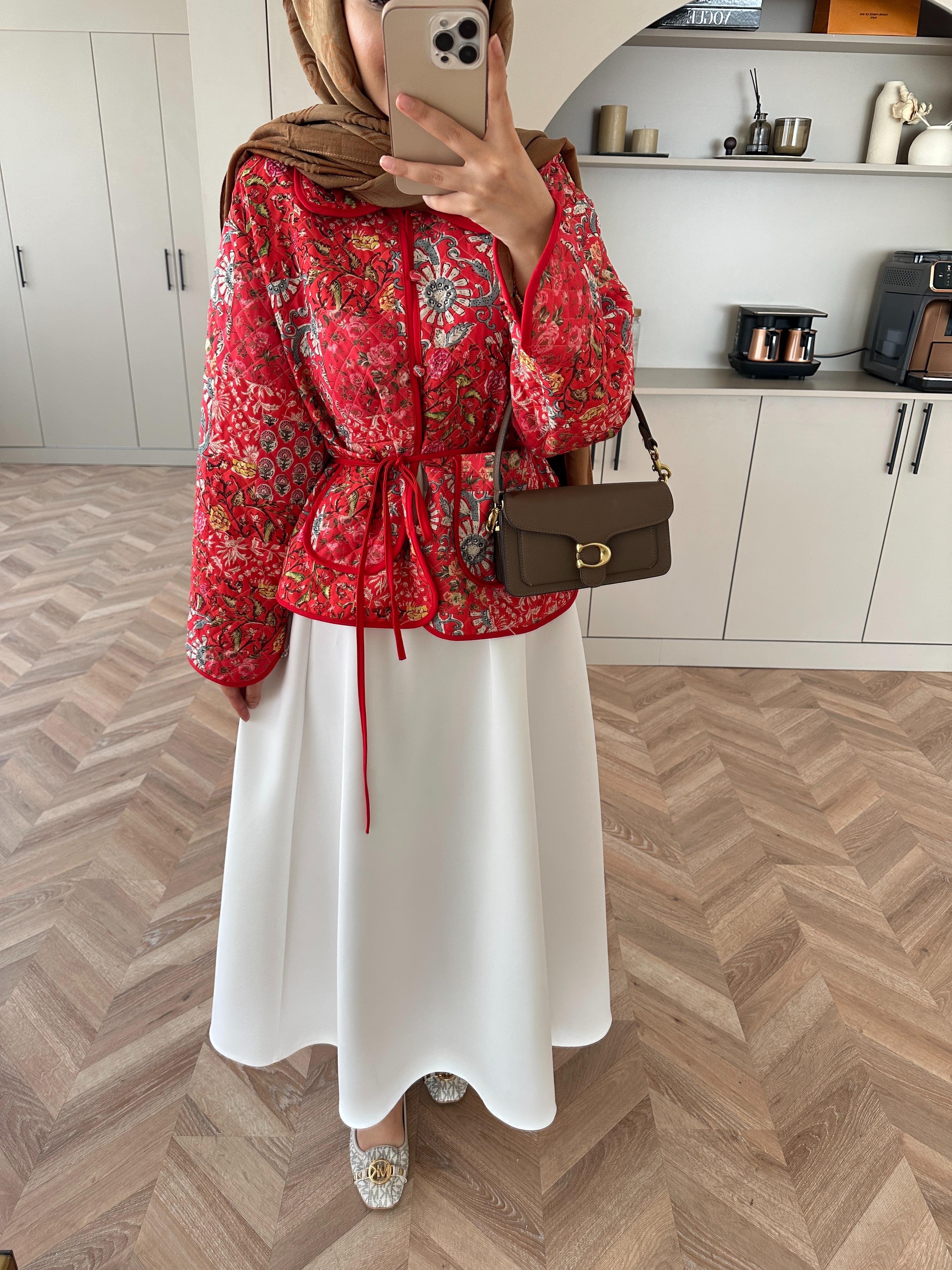 Doa Jakar Ceket Kırmızı