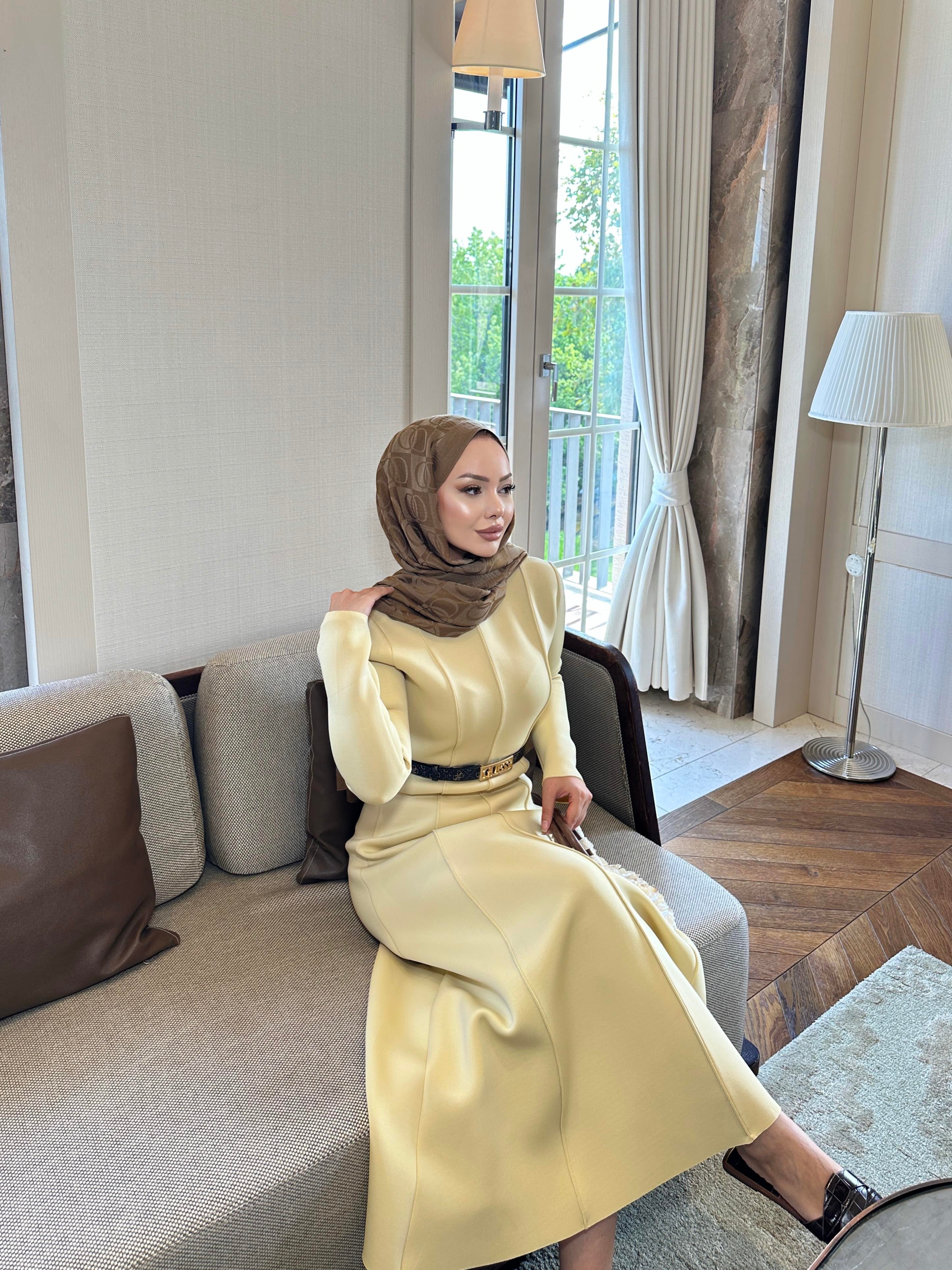 Drew Puf Elbise Butter Yellow