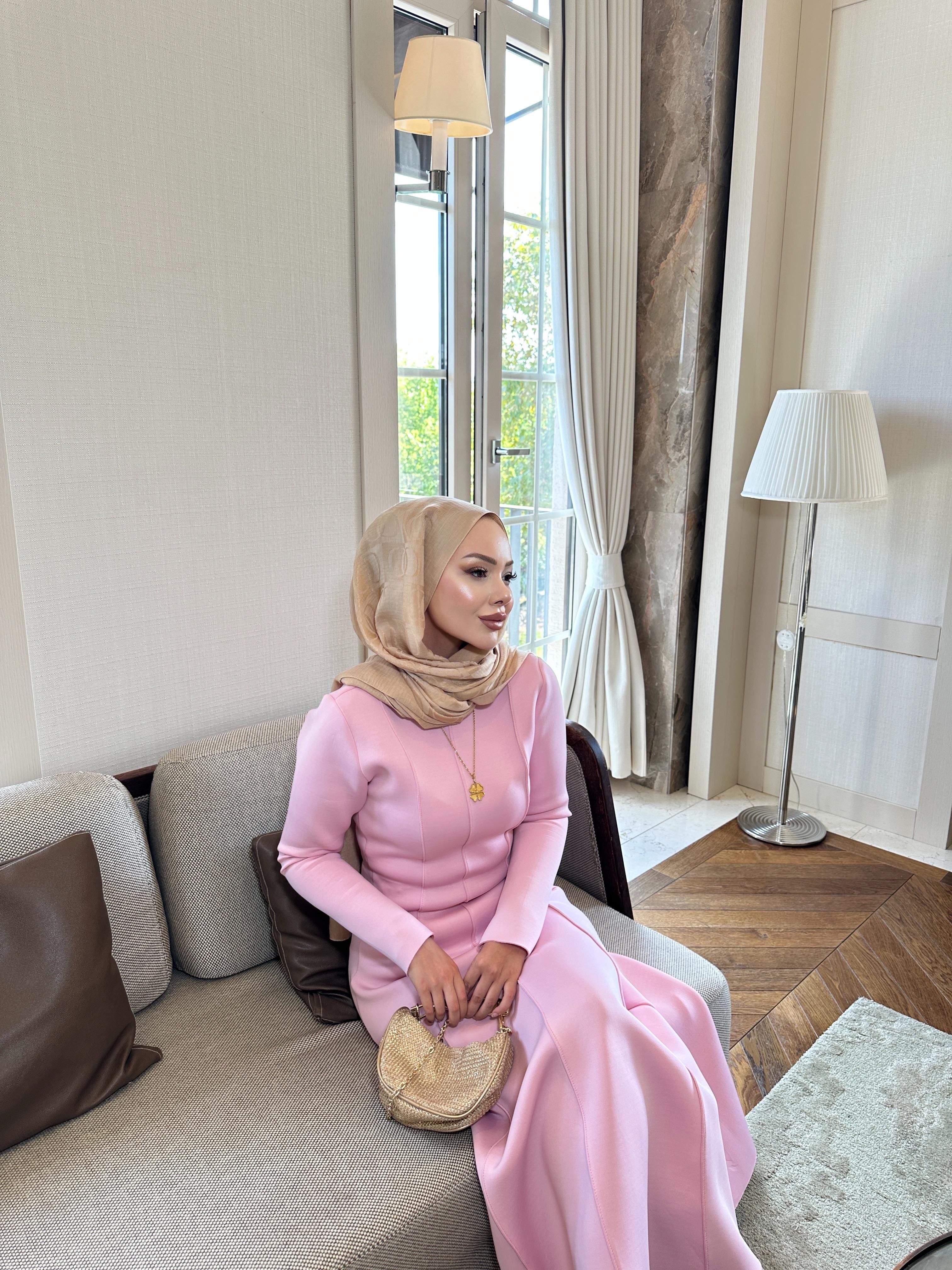 Drew Puf Elbise Pembe