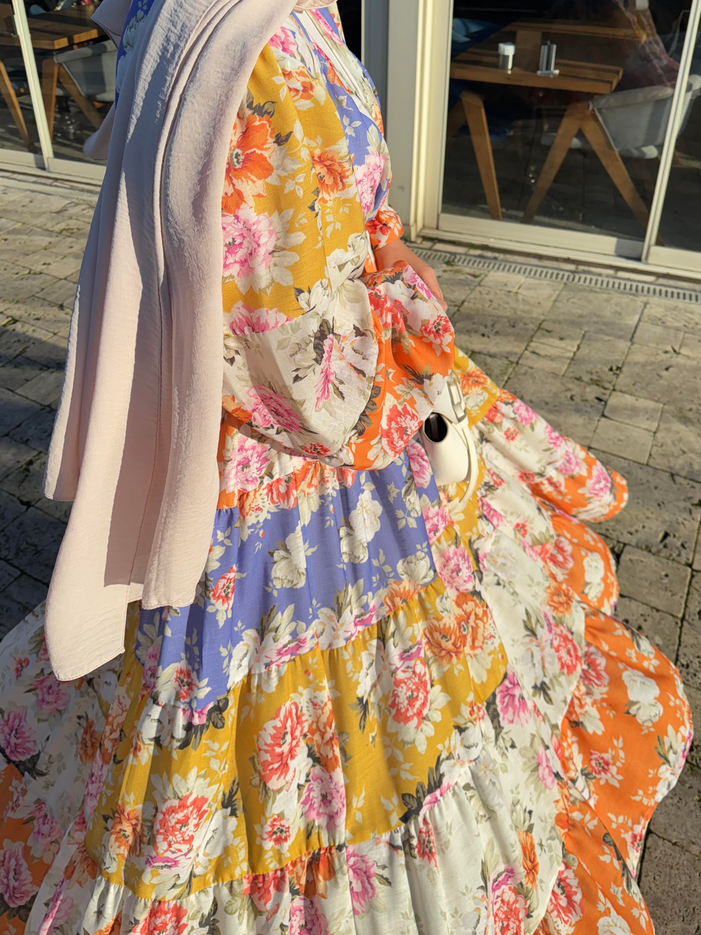 Elara Çiçekli Elbise