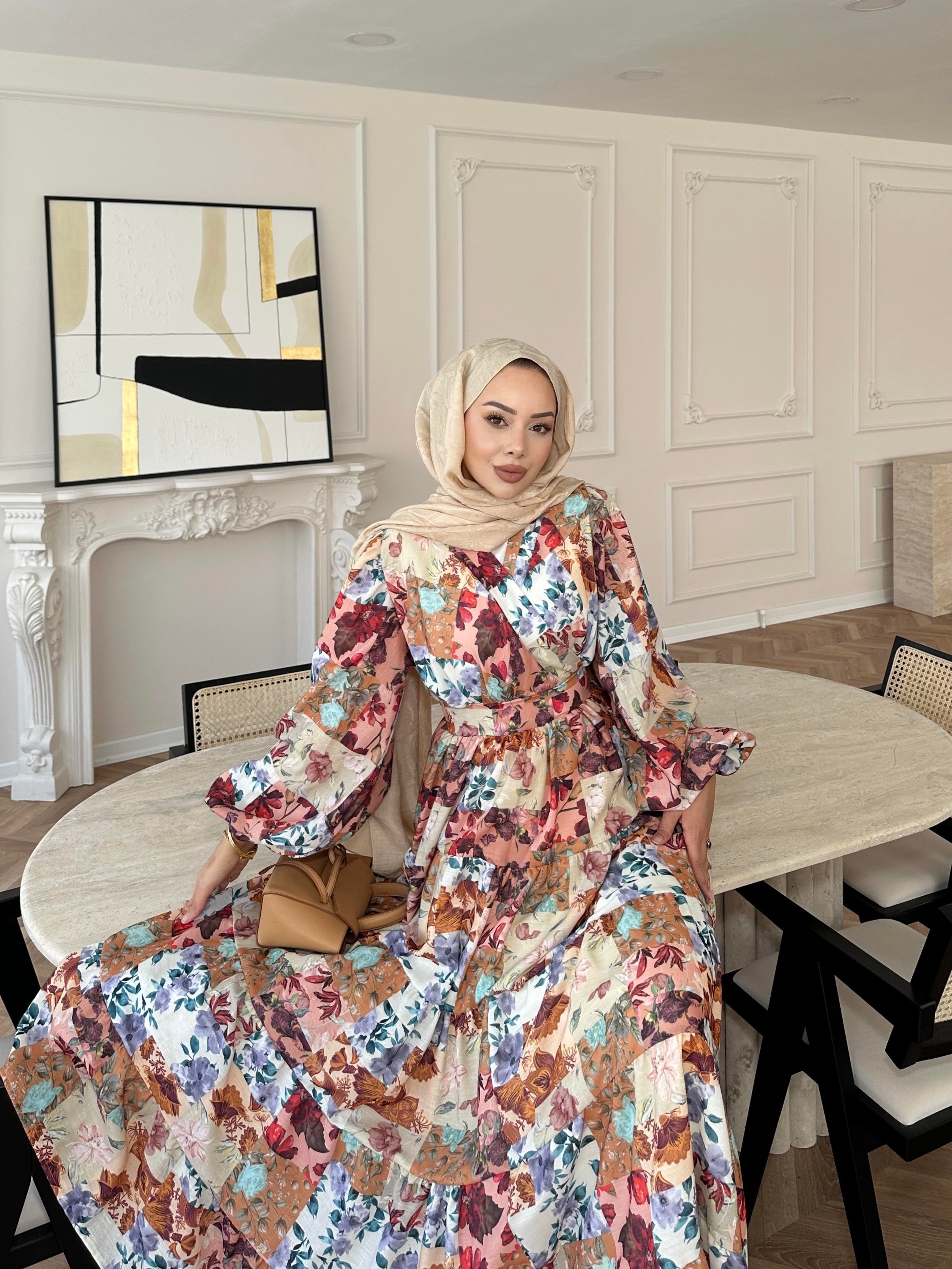 Elara Çiçekli Elbise Vişne