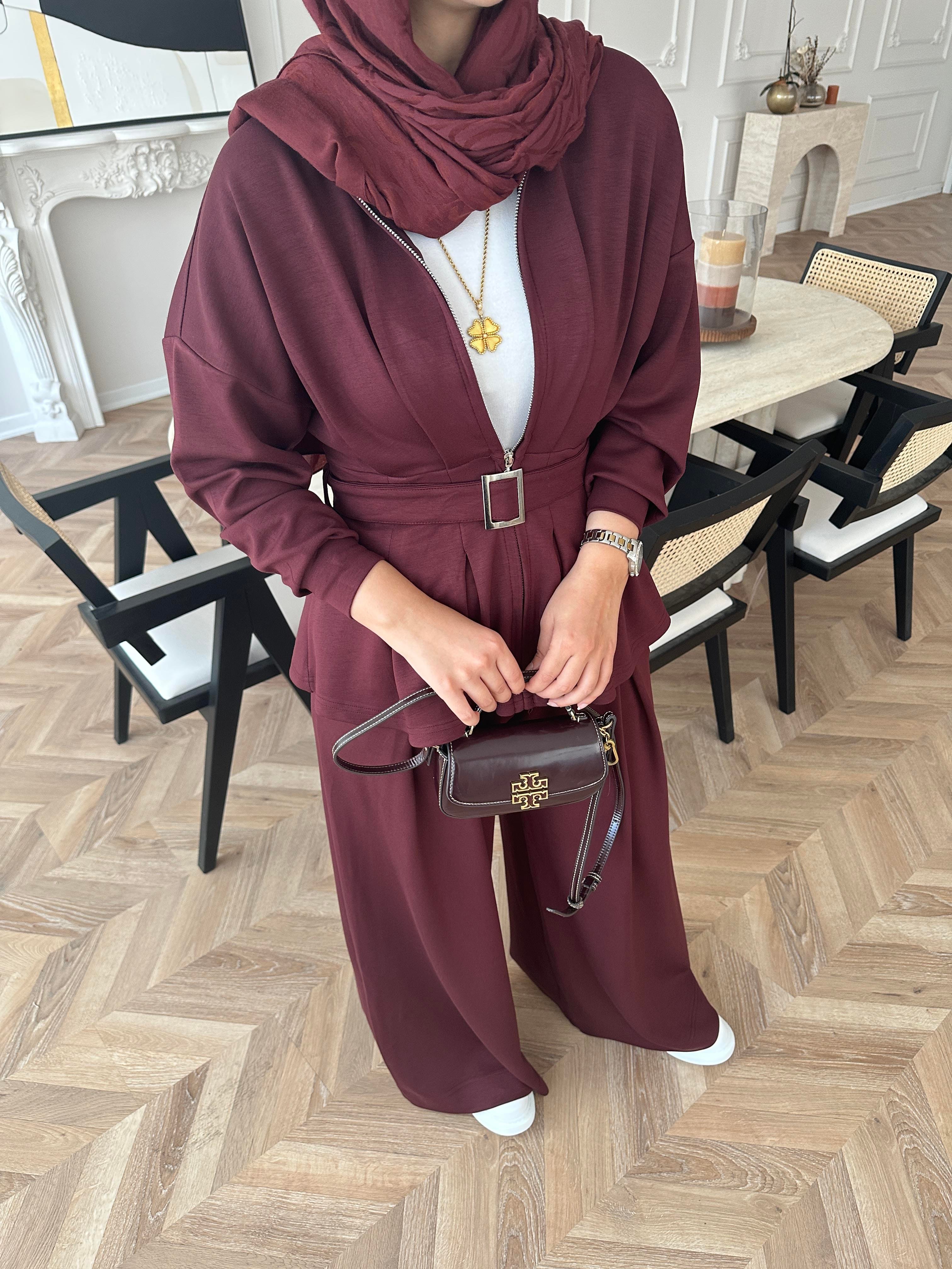 Elina Oysh Takım Bordo 