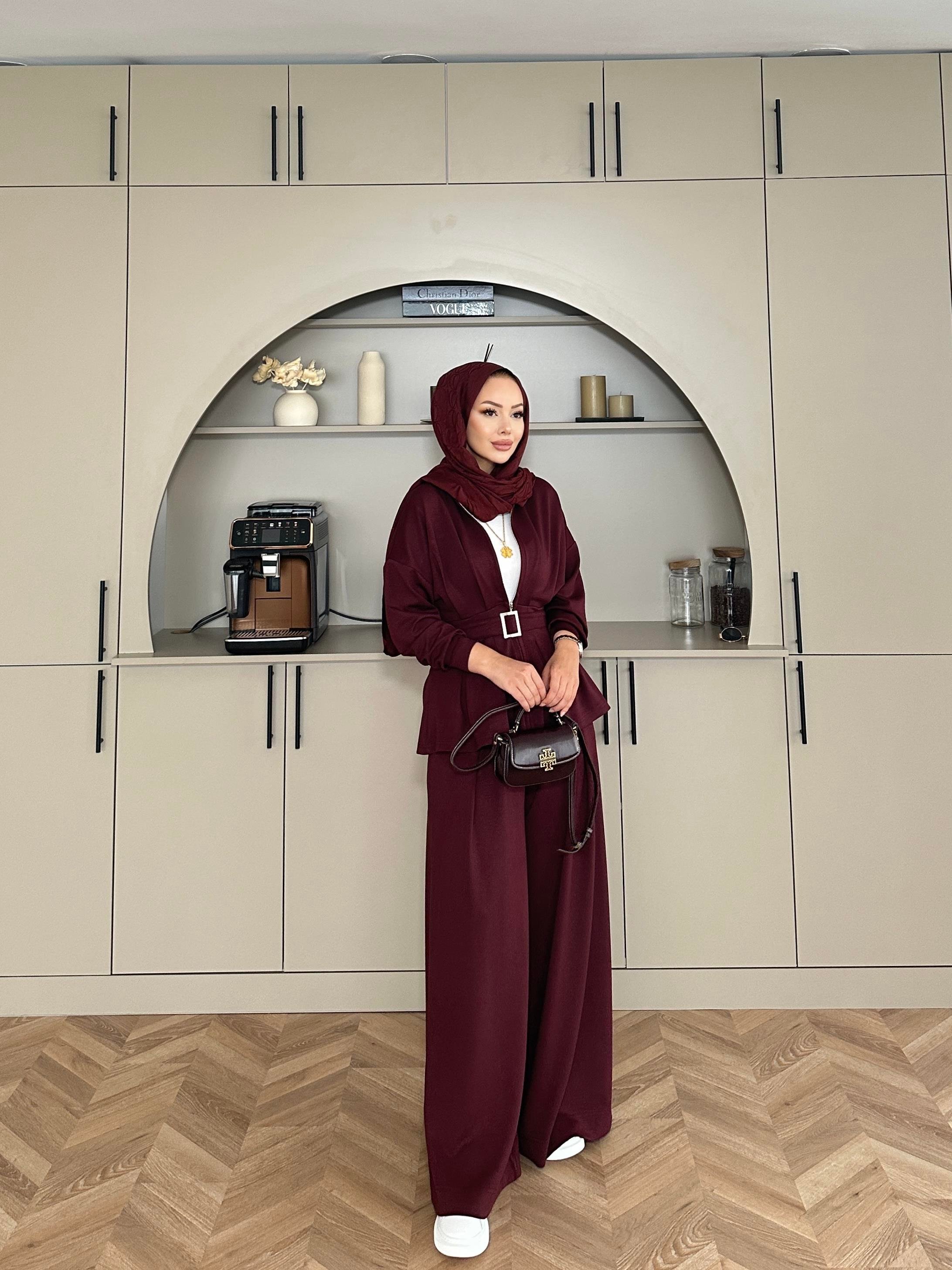 Elina Oysh Takım Bordo 