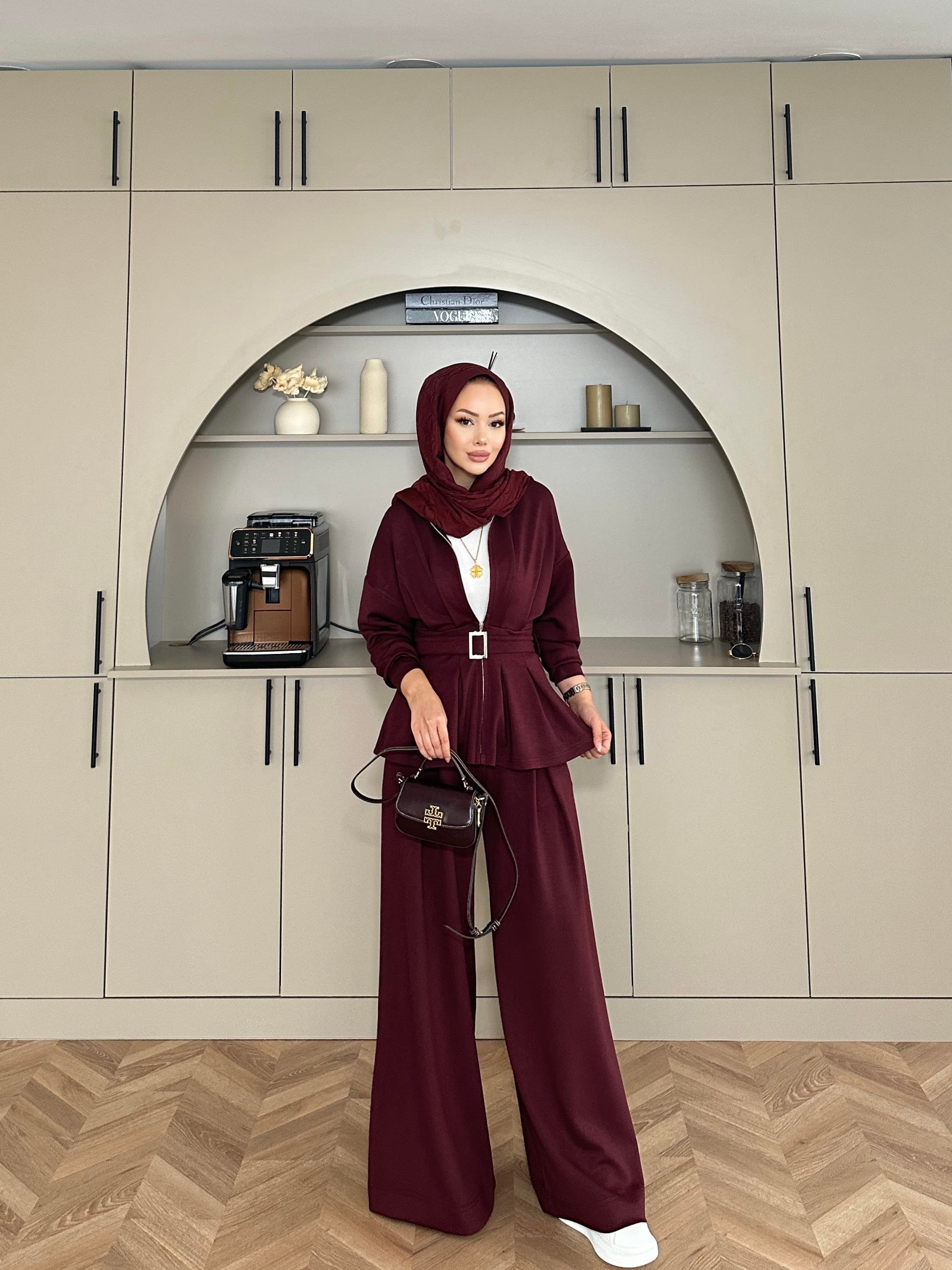 Elina Oysh Takım Bordo 