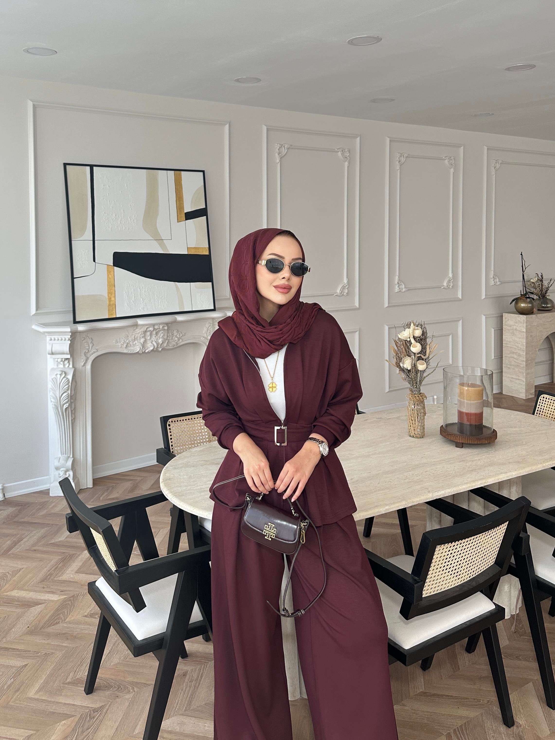 Elina Oysh Takım Bordo 