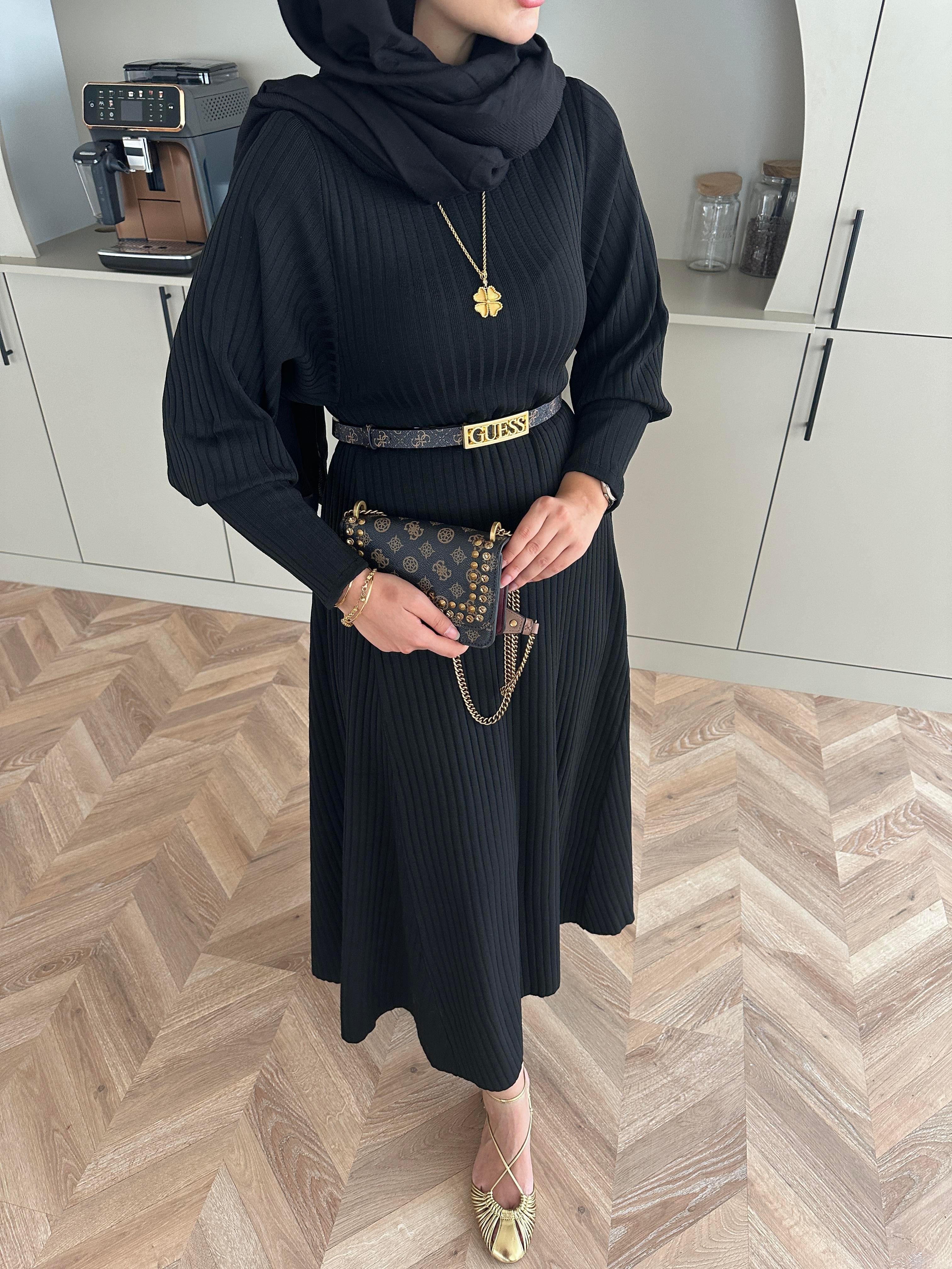 Eylül Triko Elbise Siyah