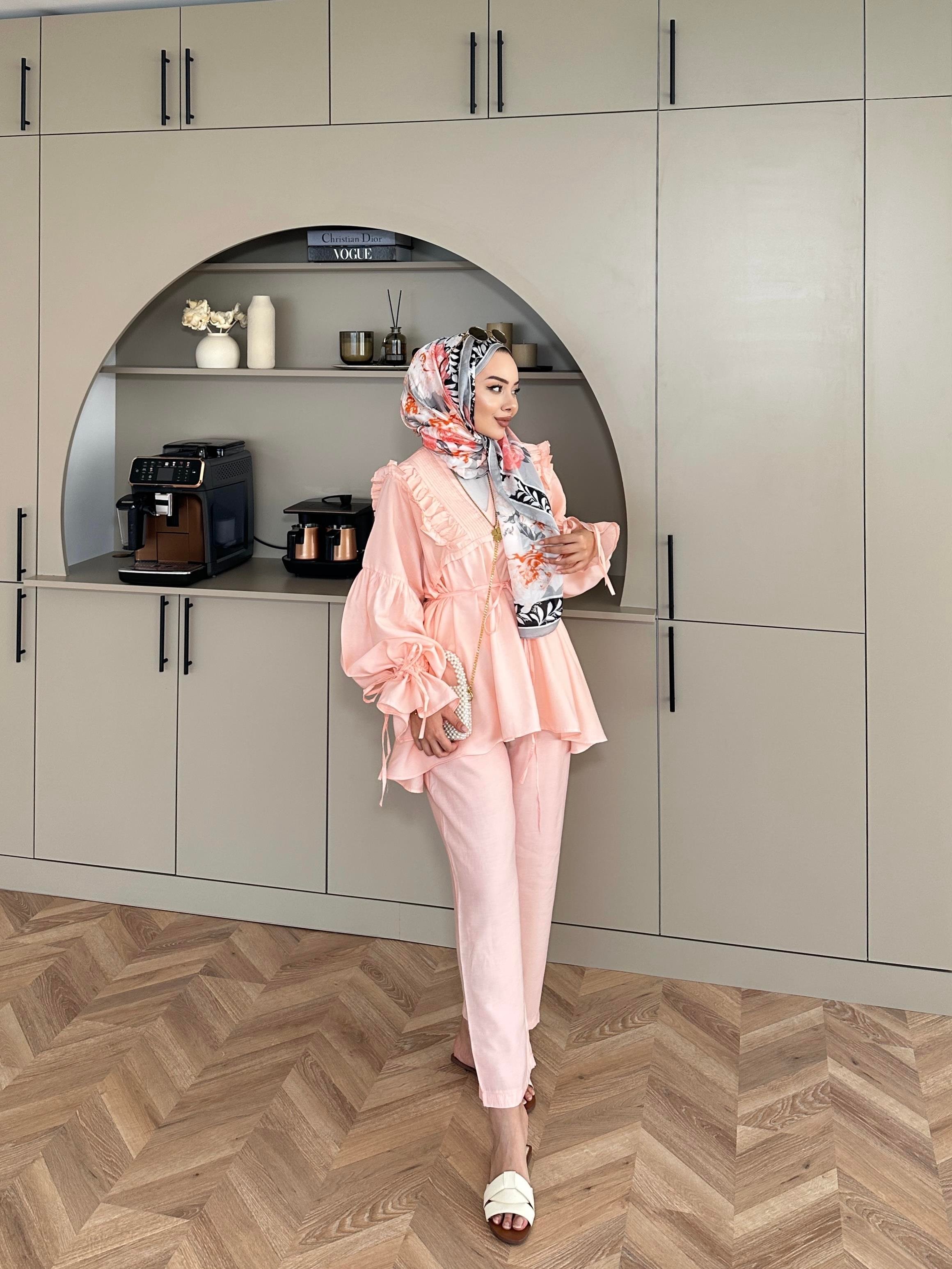 Faye Pantolonlu Takım Pudra