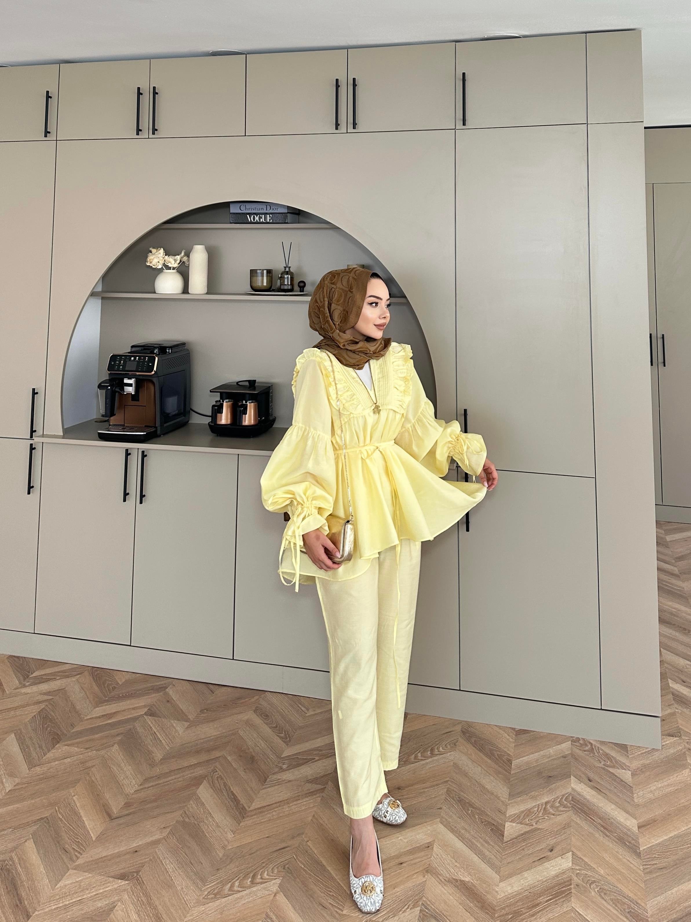 Faye Pantolonlu Takım Sarı