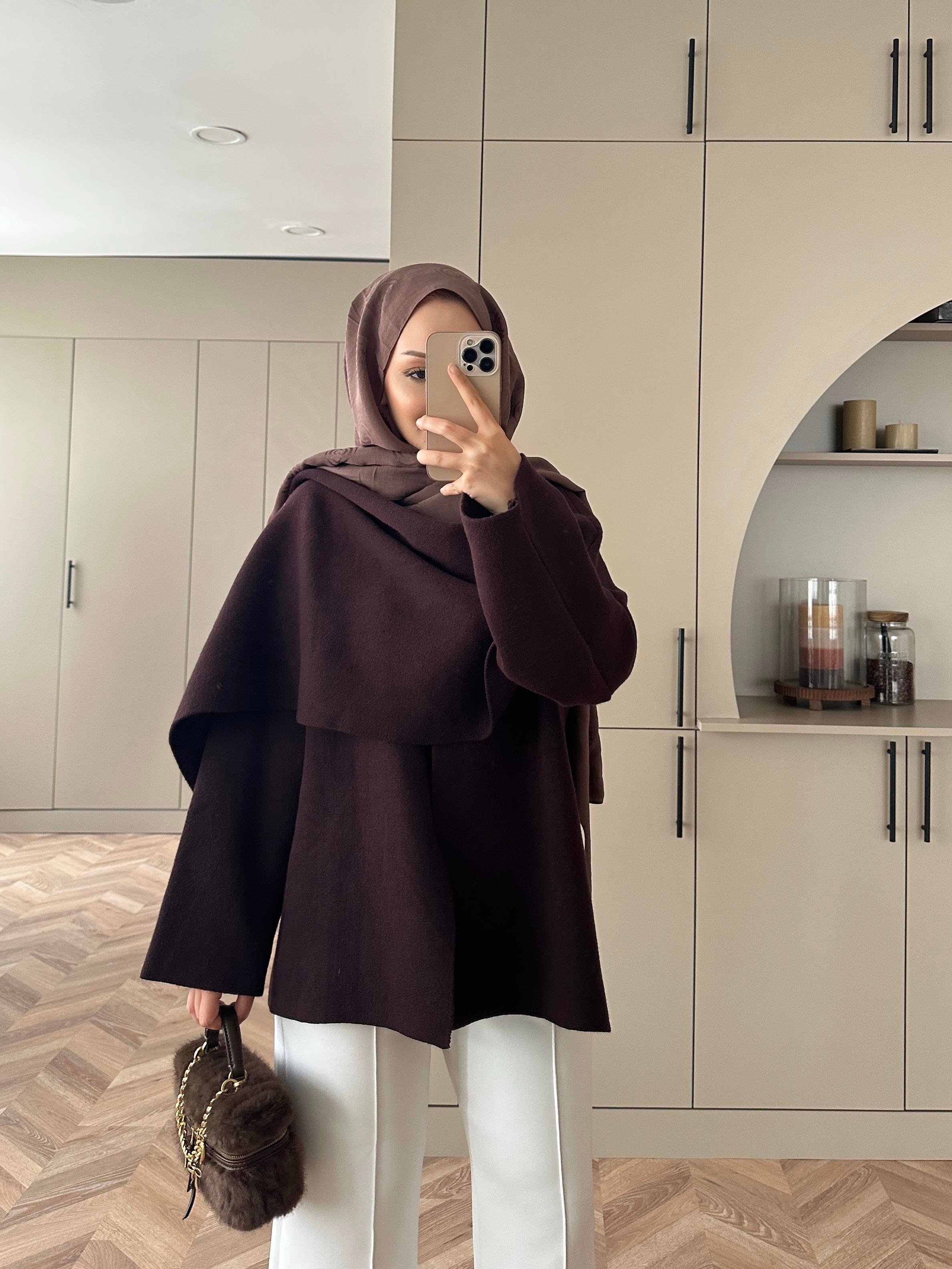 Ferla Şal Yaka Hırka Acı Kahve