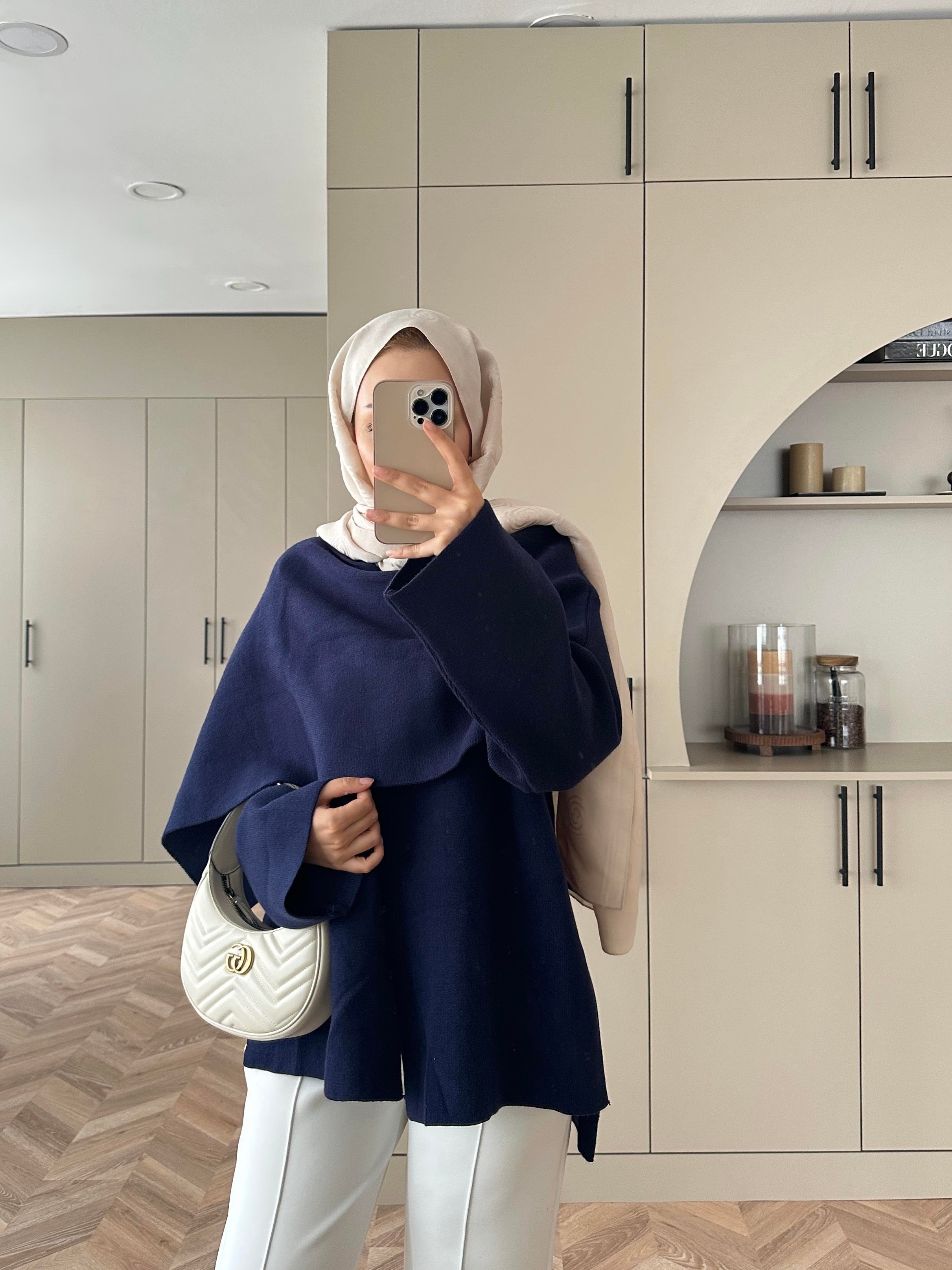 Ferla Şal Yaka Hırka Lacivert