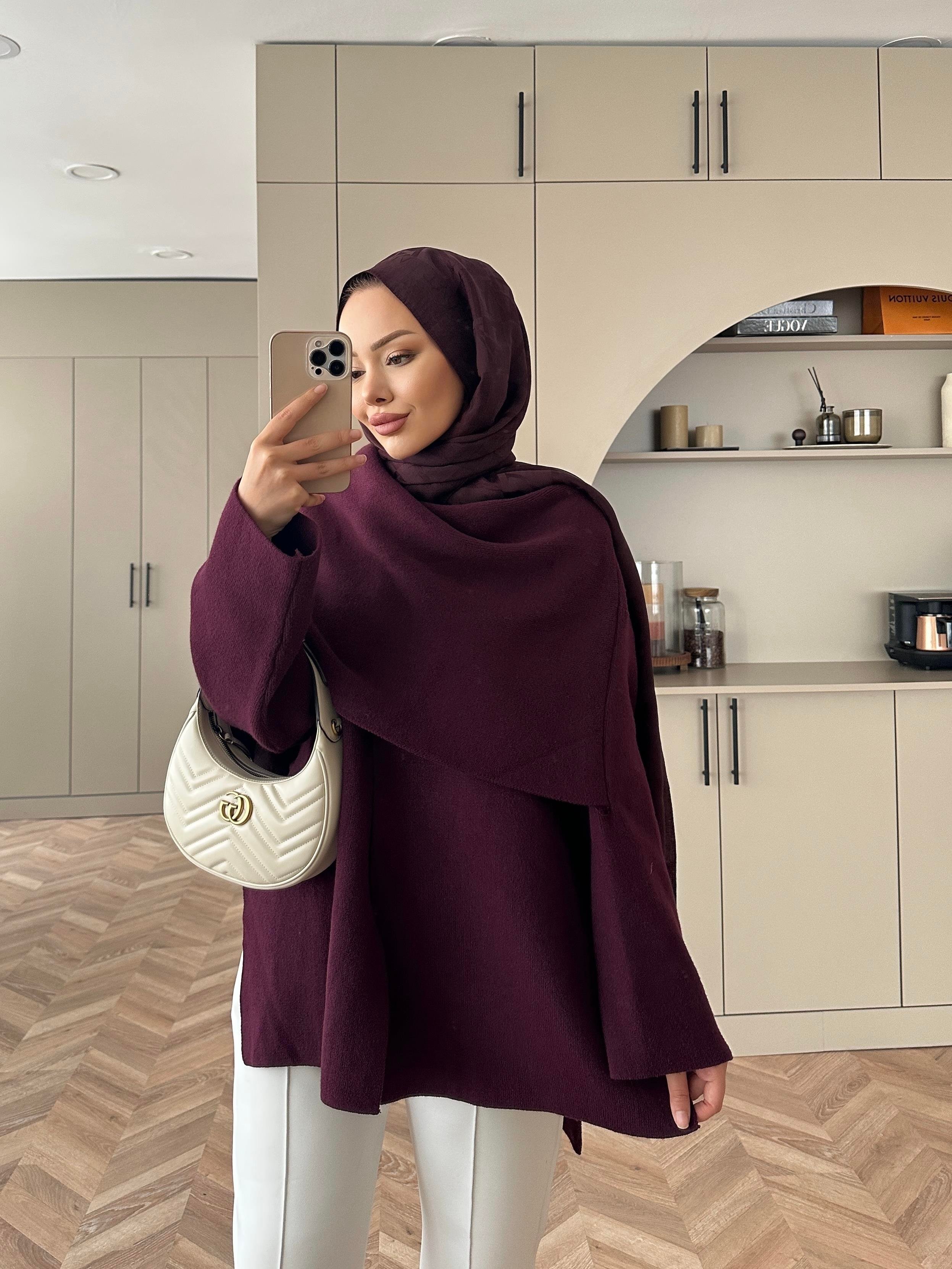 Ferla Şal Yaka Hırka Mürdüm