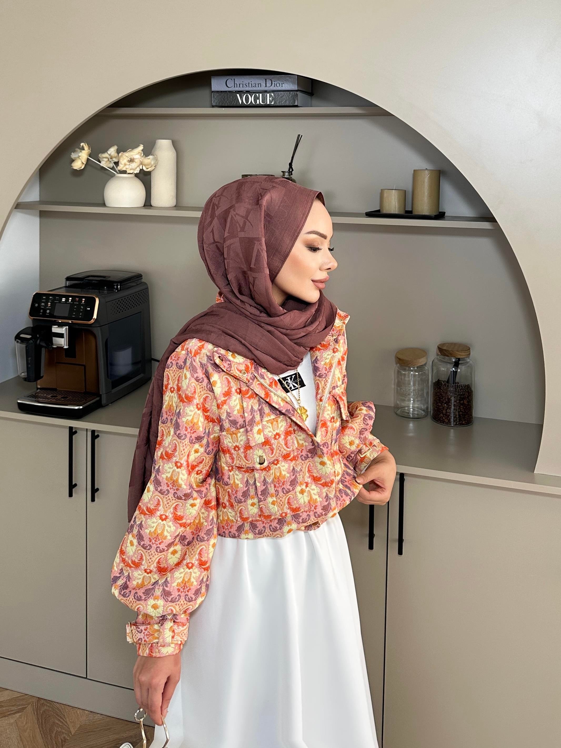 Flower Bomber Ceket Turuncu