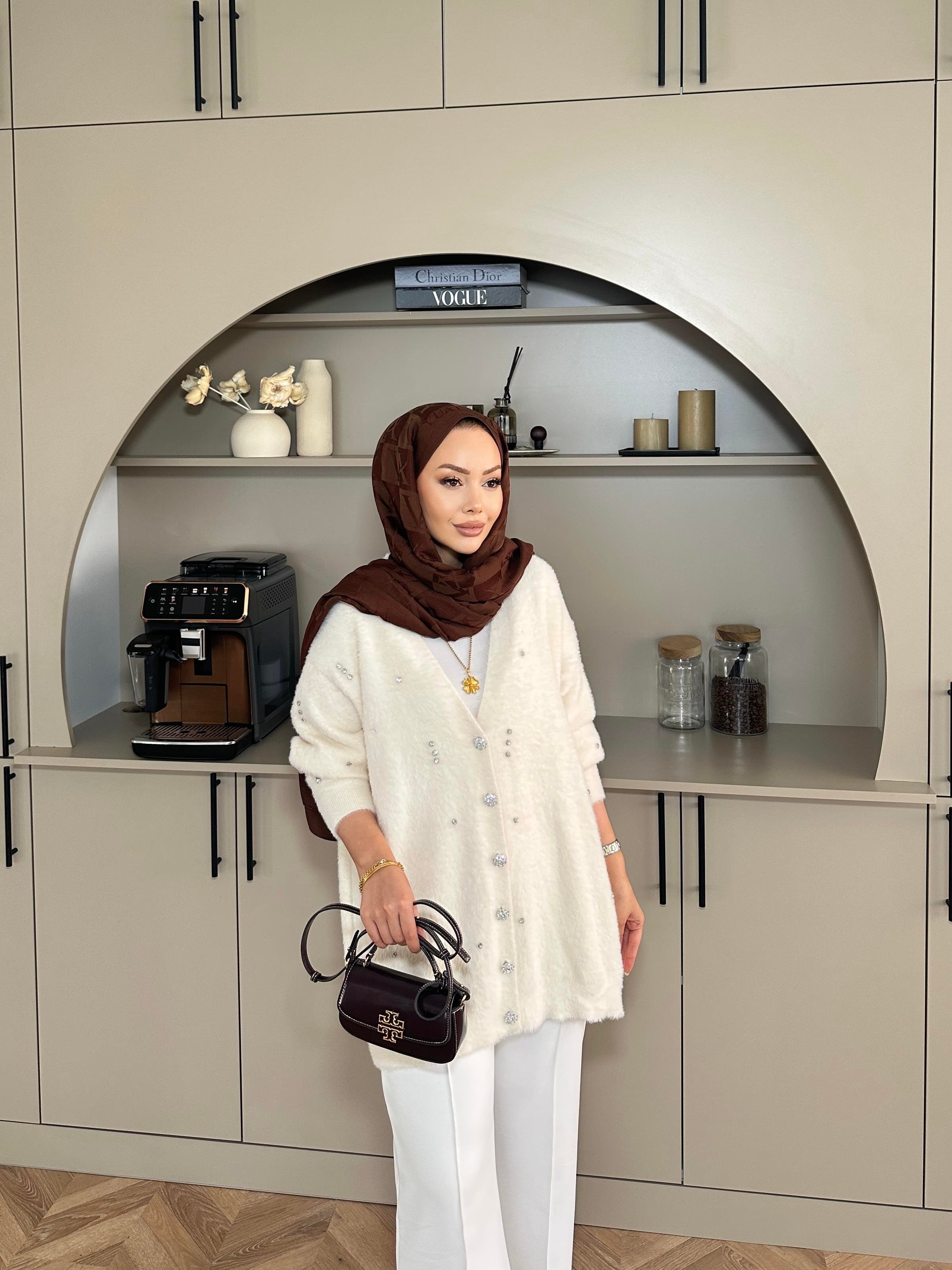 Frida Angora Hırka Bej