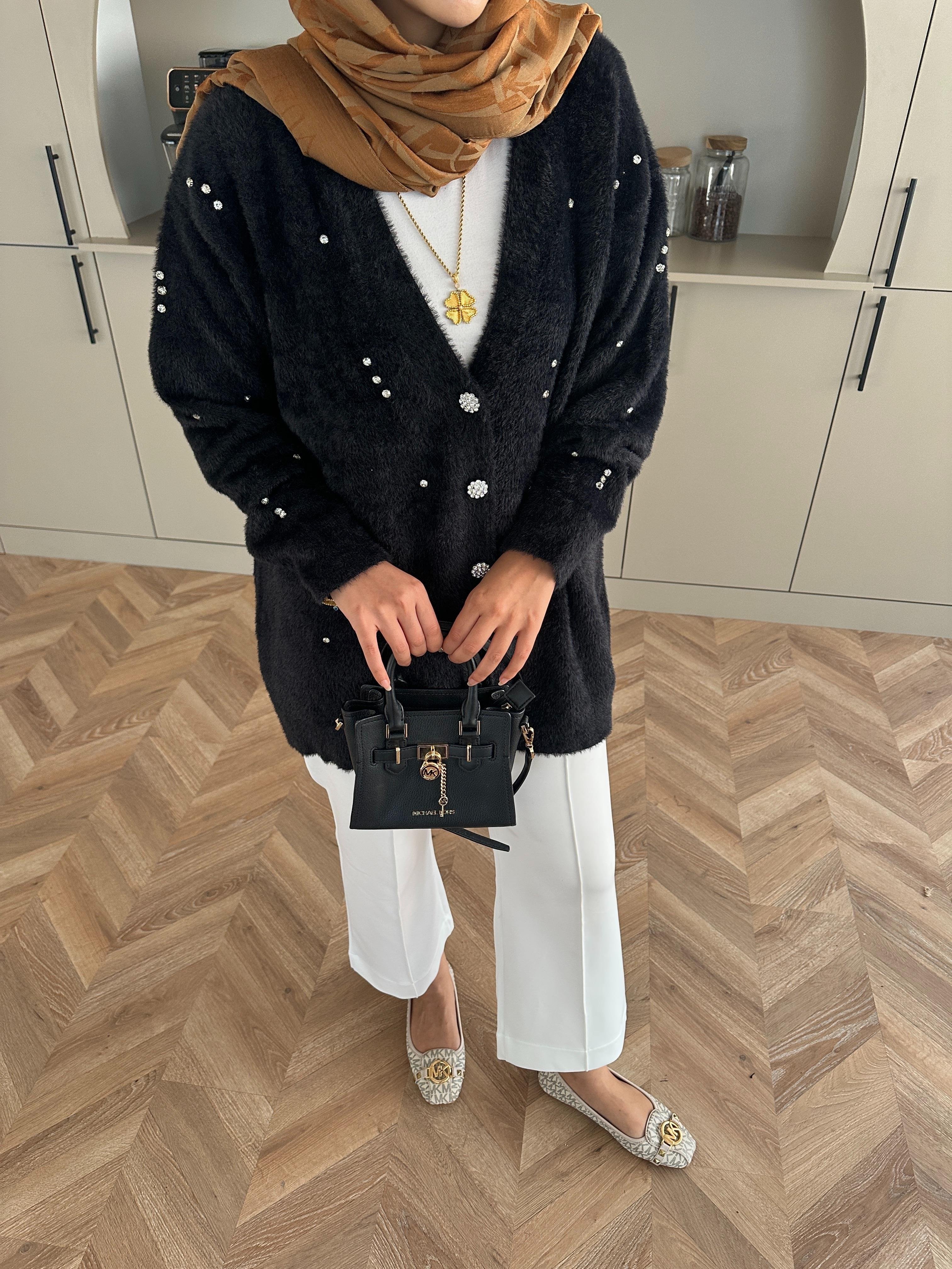 Frida Angora Hırka Siyah