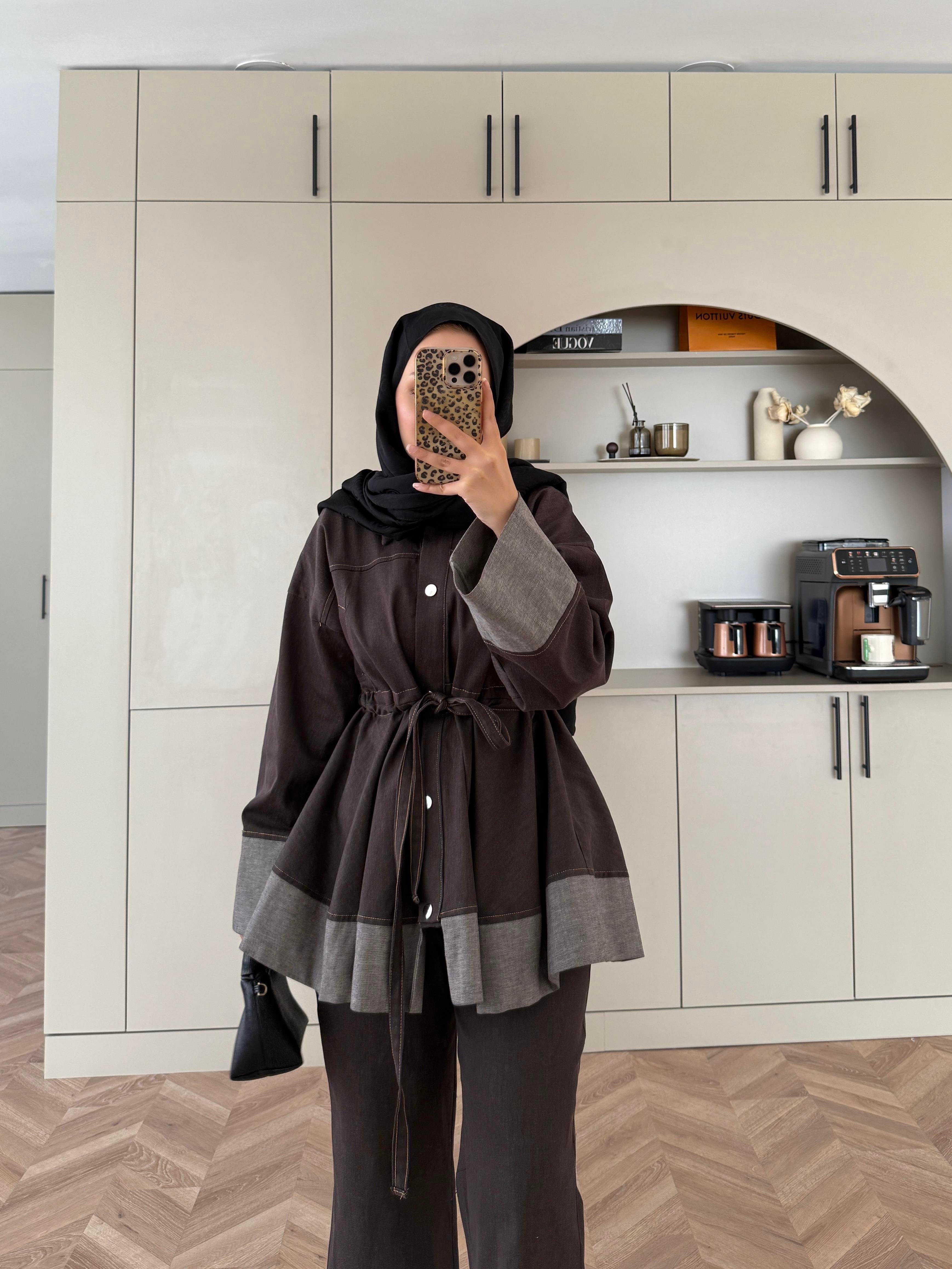 Gisa Pantolonlu Takım Kahve