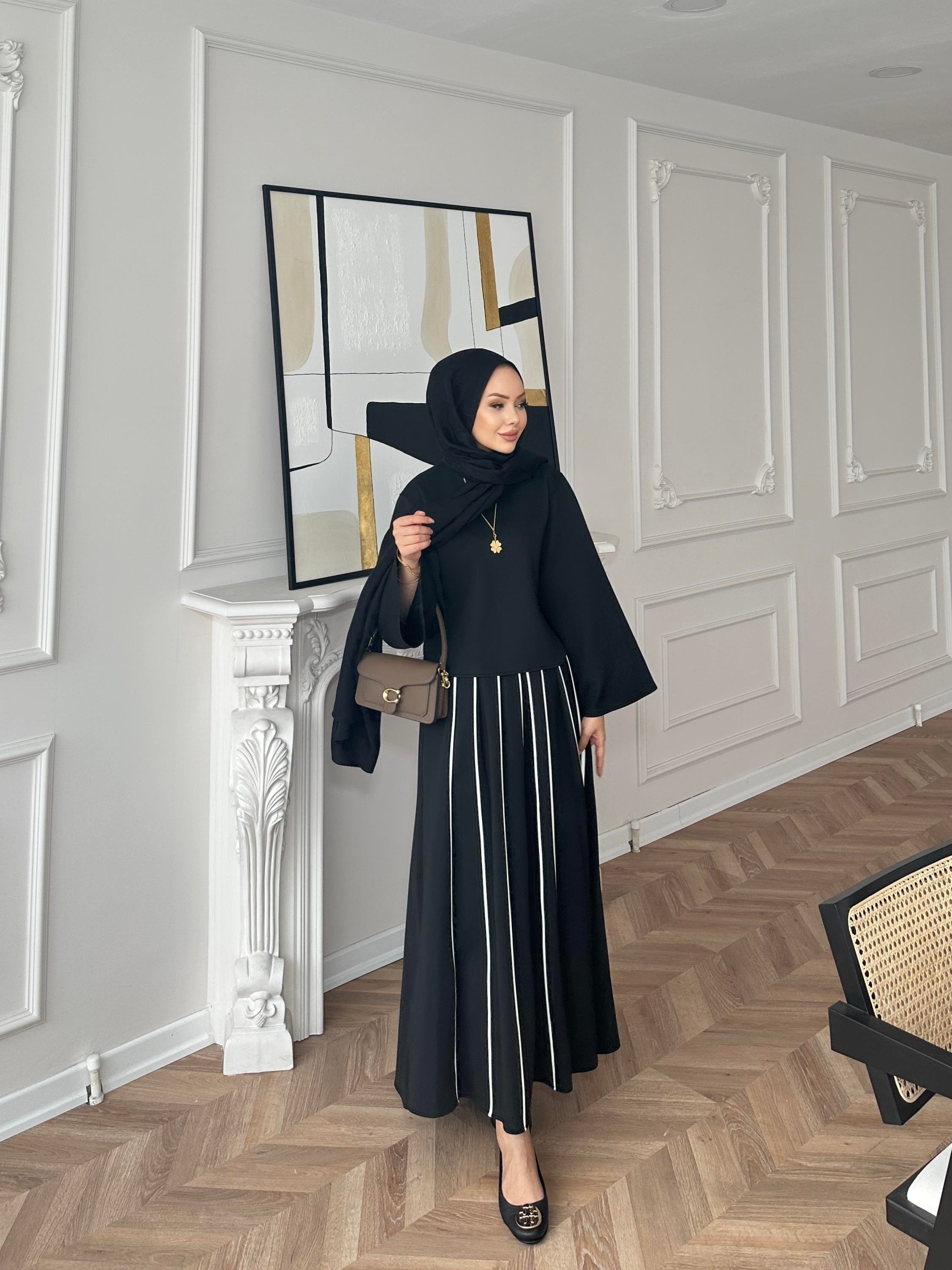 Grayle Biye Detaylı Scuba Etekli Takım Siyah