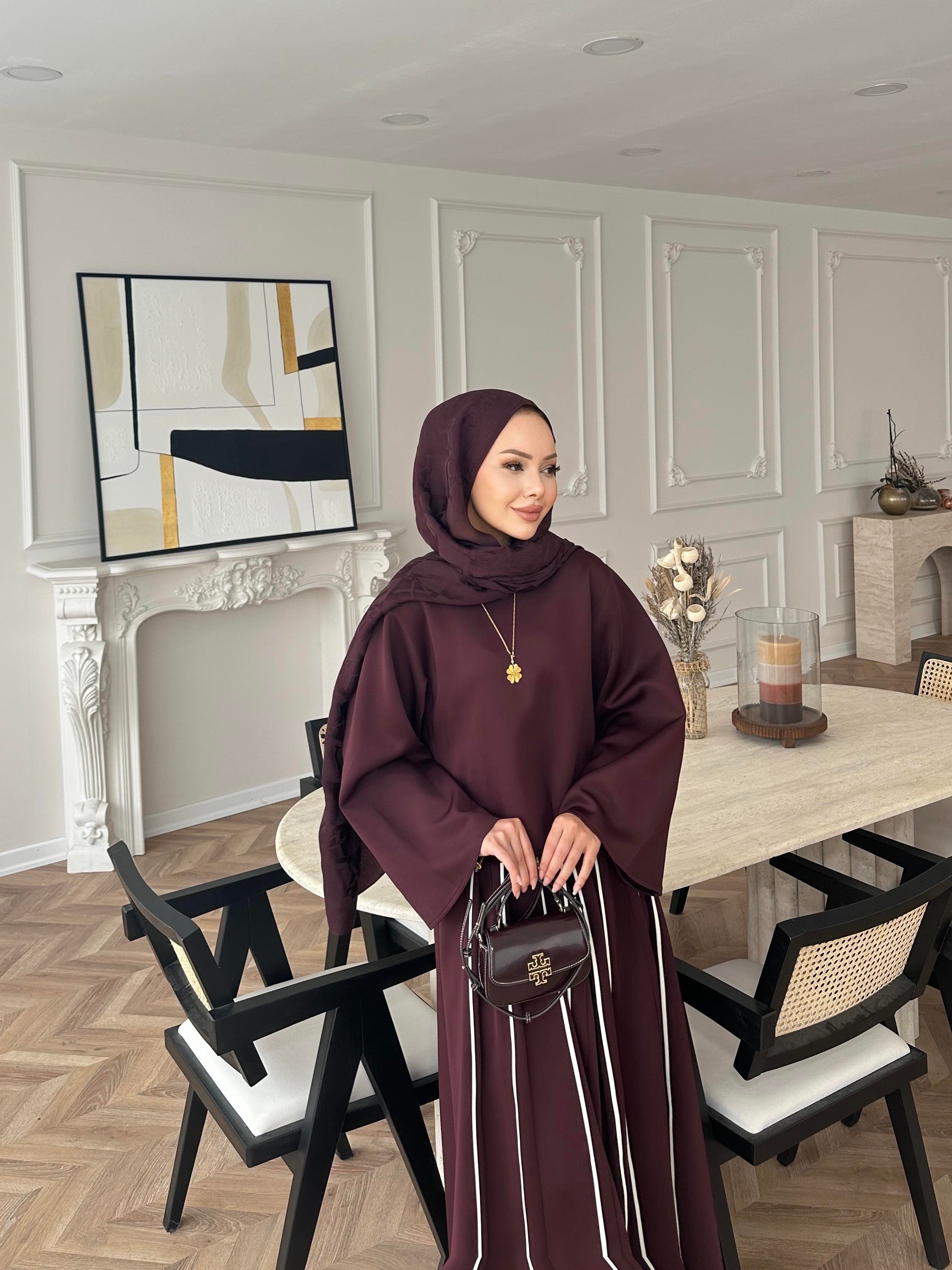 Grayle Biye Detaylı Scuba Etekli Takım Mürdüm