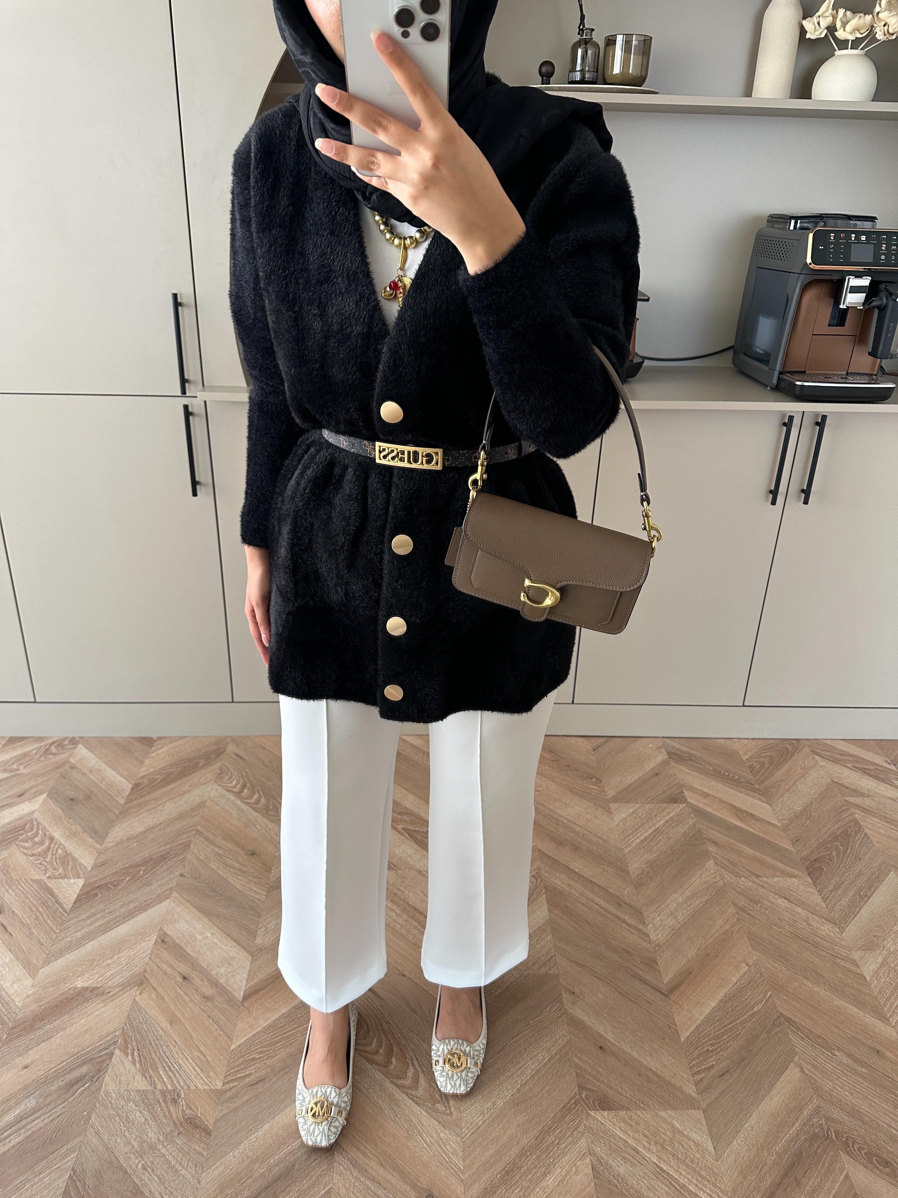 Hadley Sakallı Hırka Siyah