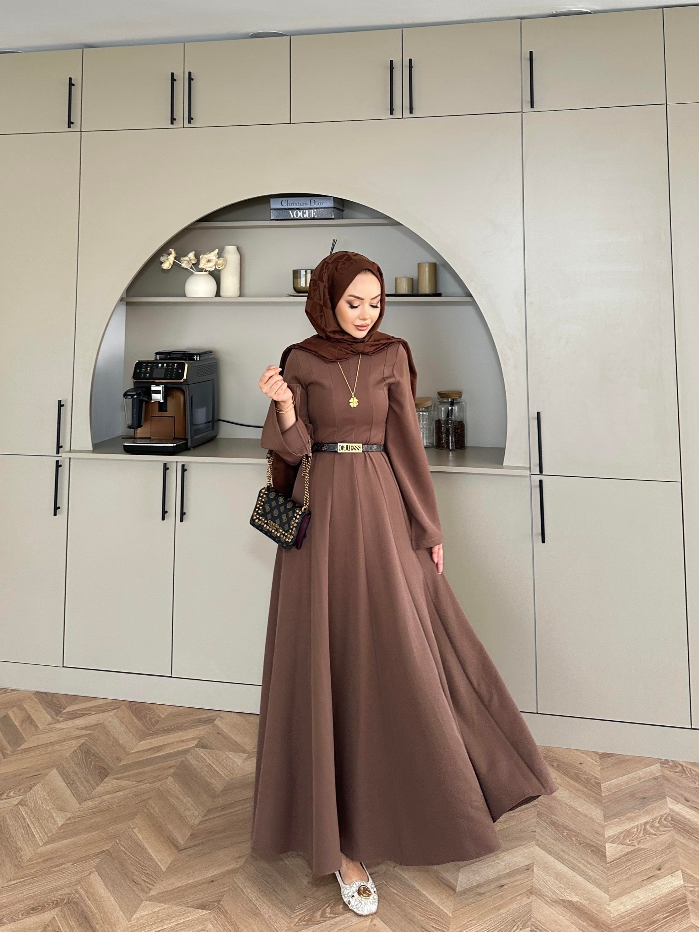 Harel A Kesim Elbise Kahve