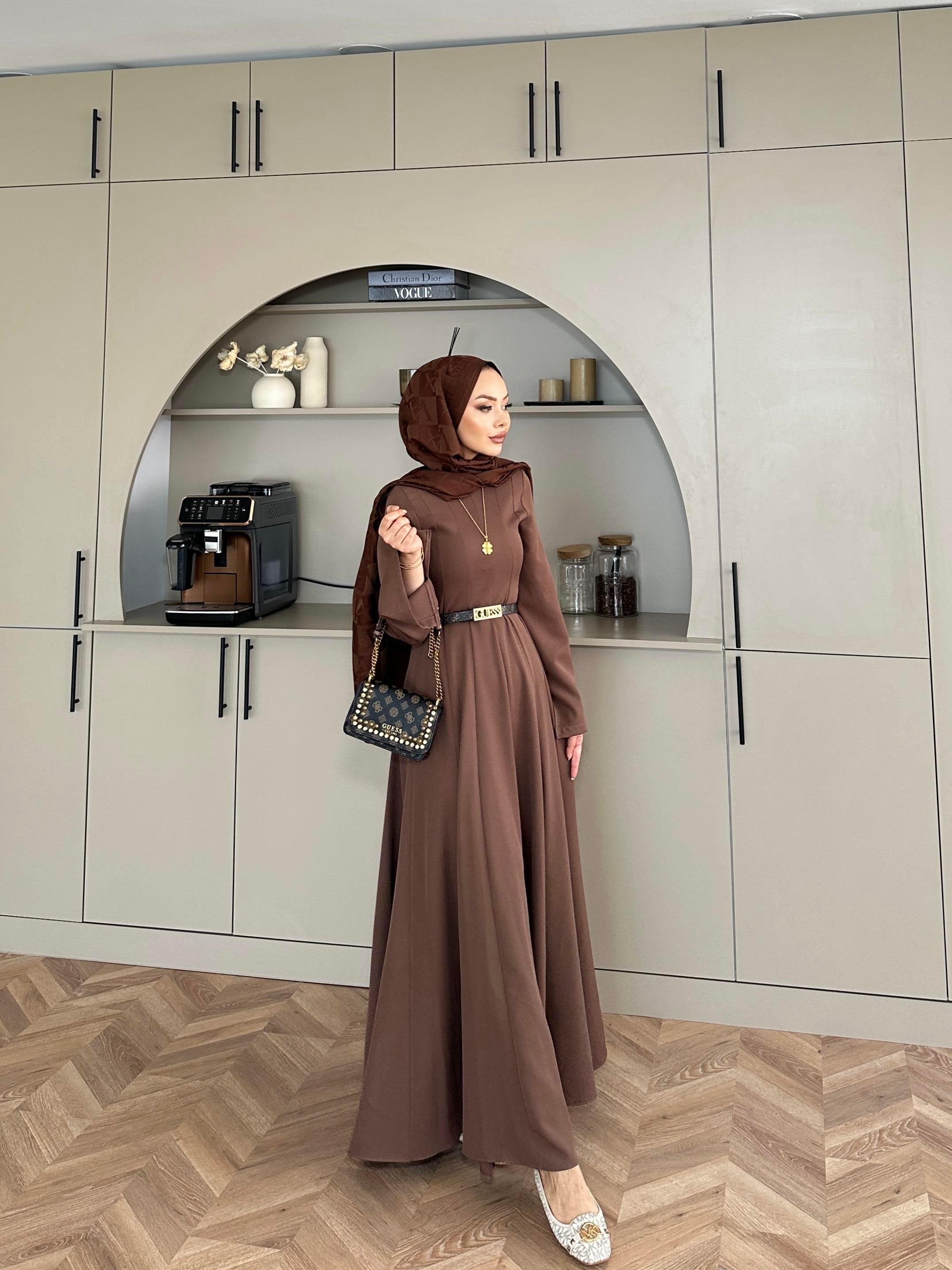 Harel A Kesim Elbise Kahve